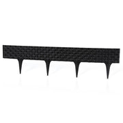 Rasenkante - 3er-Set - Rattan-Optik - Insgesamt 2,46 m