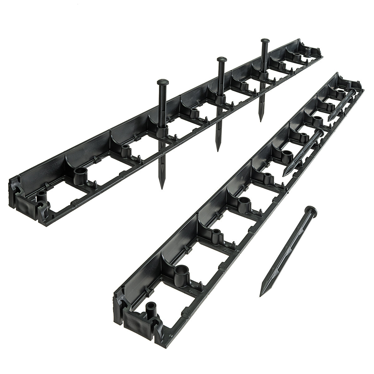 Rasenkante, 1000 mm x 80 mm x 45 mm 2 Stück – stabile Beeteinfassung für gerade Linien