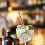 Cocktail Rezepte Glasstrohhalme mit gravierten Maßen für perfektes Mixen - 6er Set