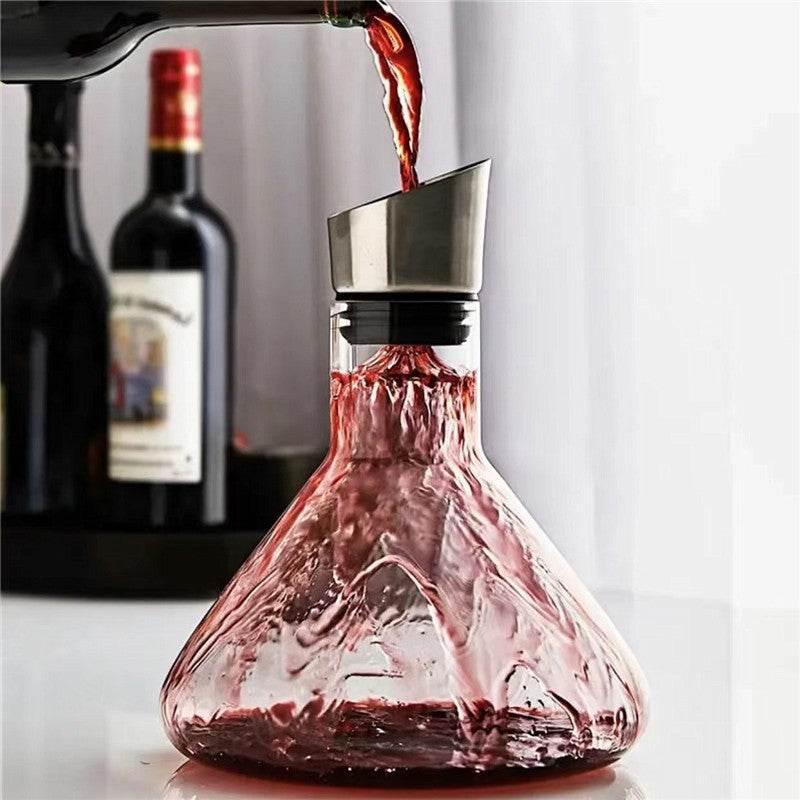 Wasserfall Rotwein Dekanter Aus Kristallglas 1500ml Großes Fassungsvermögen Für Eine Flasche Wein