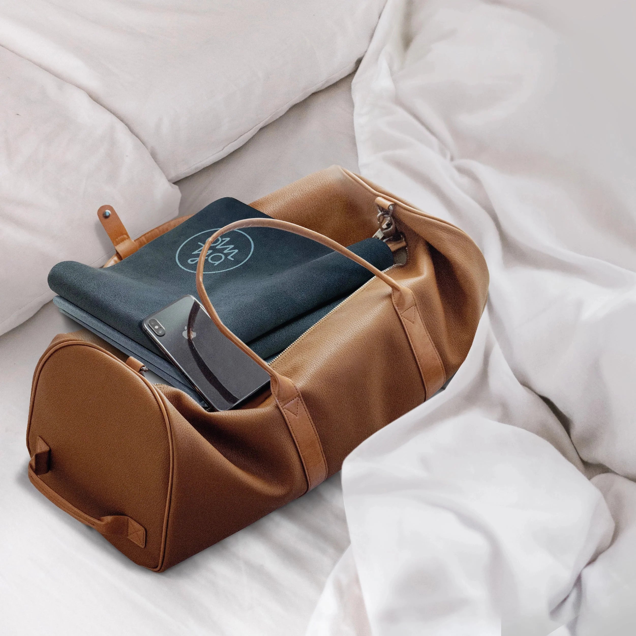 OM YA Design Travel Yogamatte Basalt Lagoon Leicht Und Kompakt Für Unterwegs Ideal Für Reisen