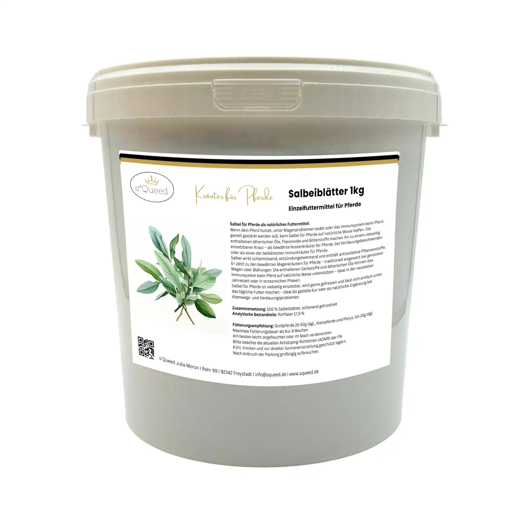 Salbei Für Pferde 1 Kg Pflanzliches Ergänzungsfutter Zur Unterstützung Von Atemwegen Verdauung Und Abwehrkräfte by s`Queed
