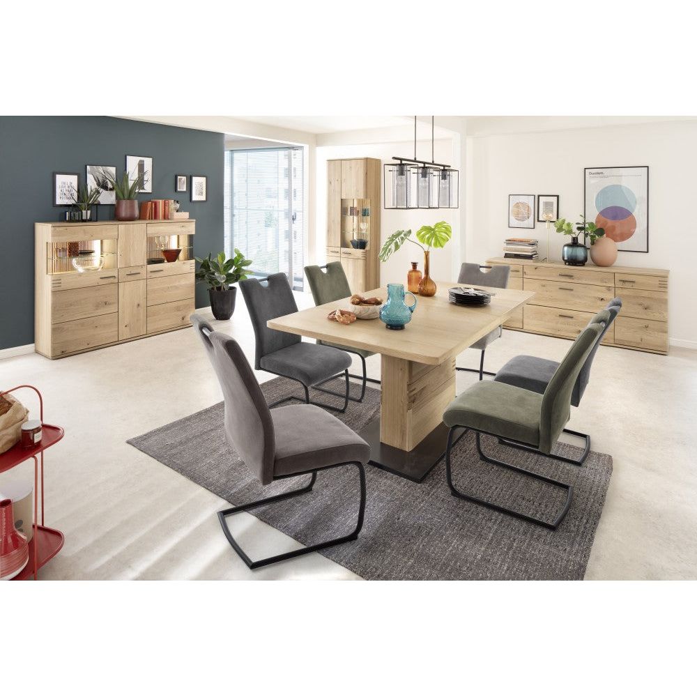 ACROMA Schwingstuhl Mit Griffloch 2er Set 100 Polyester Schwarz Matt Lackiert Sitz 49 x 49 cm Belastbar 150 Kg