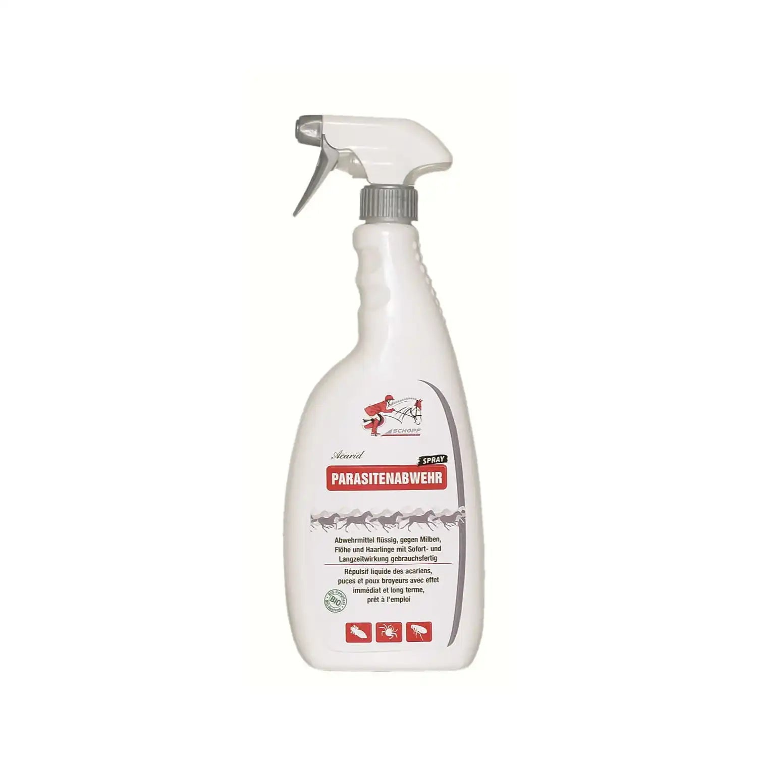 Schopf Riders Acarid Parasitenabwehr 500 ml Abwehrmittel Gegen Milben Flöhe Haarlinge Geraniol Sofort und Langzeitwirkung by Schopf Riders