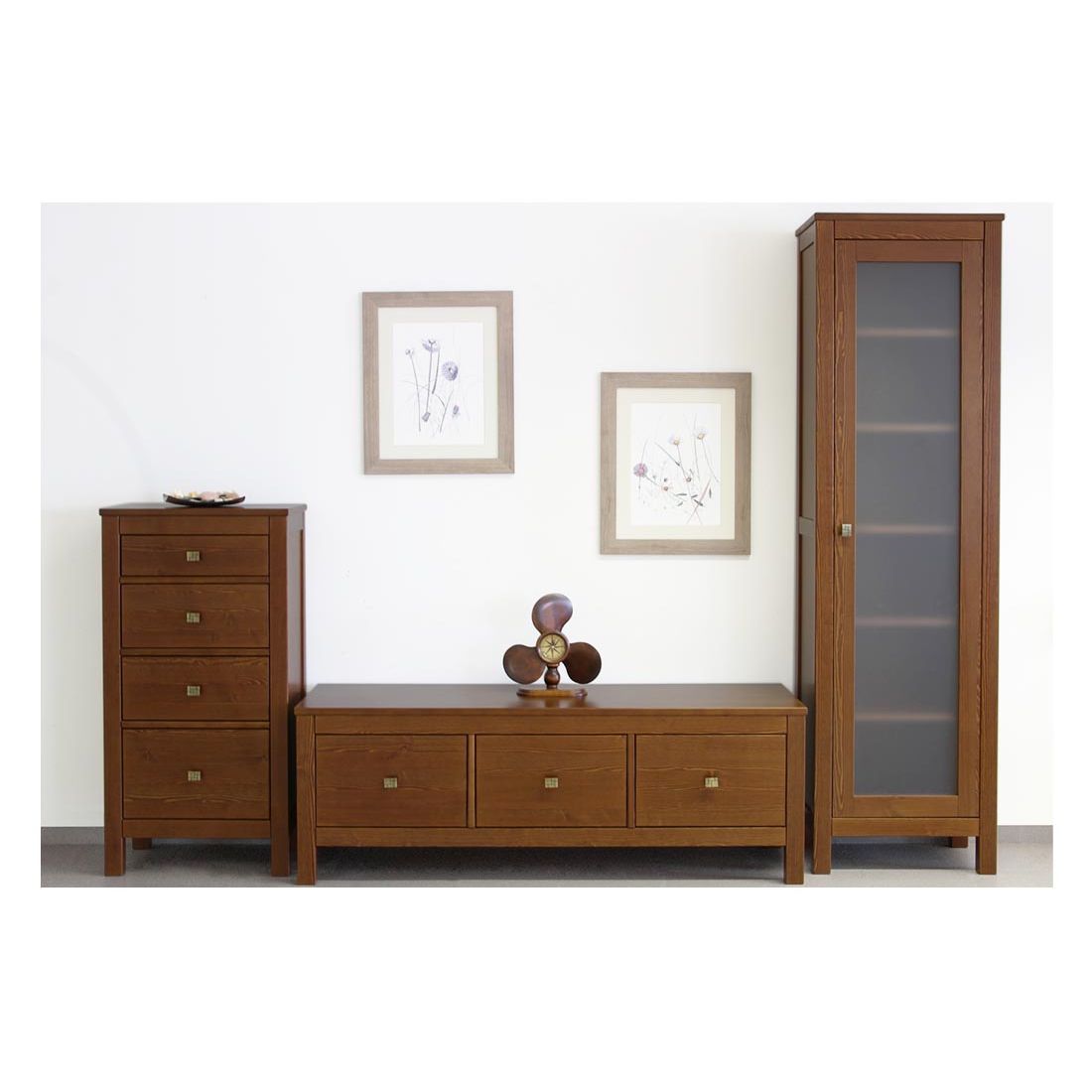 Silage Vitrine Premium Line | 1-Türig | 100% Bio Kiefer Massivholz