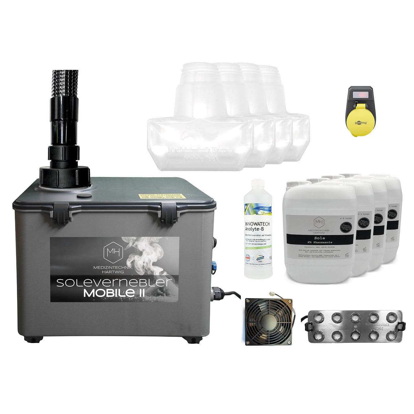Sole Großraumvernebler Mobile II 50ml/min Starter Paket für Salzspielplätze und Salzgrotten by Medizintechnik Hartwig GmbH