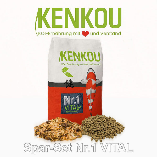 Koifutter KENKOU® Nr.1 -Vital Sparset 5 mm schwimmend + Mehrsorten-Mix