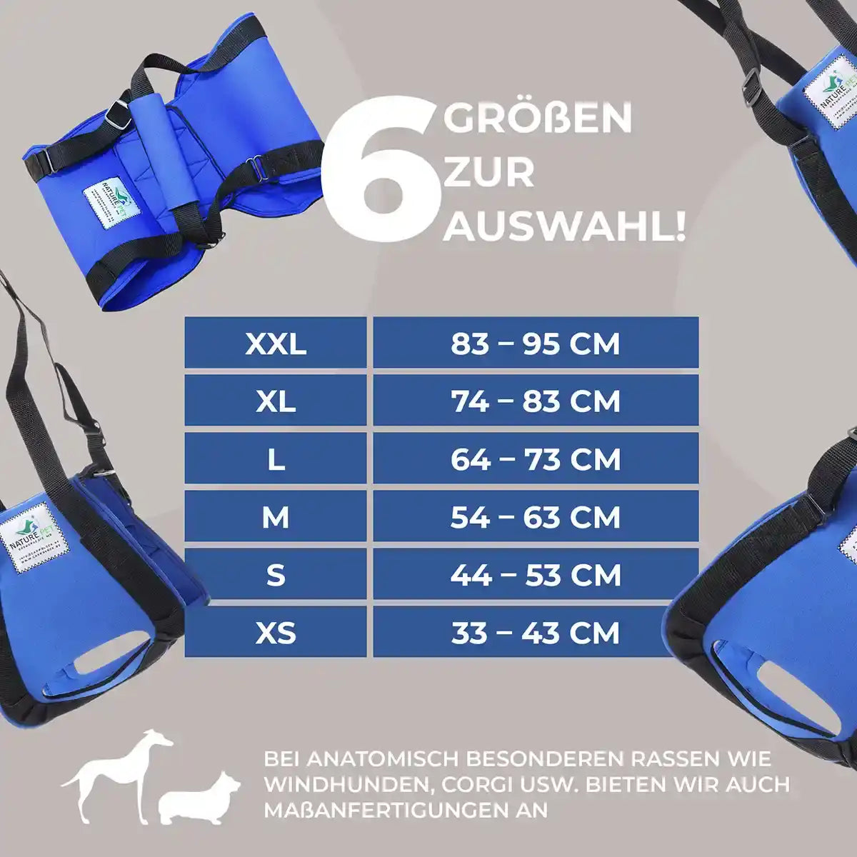 Hunde Tragehilfe hinten by Nature Pet