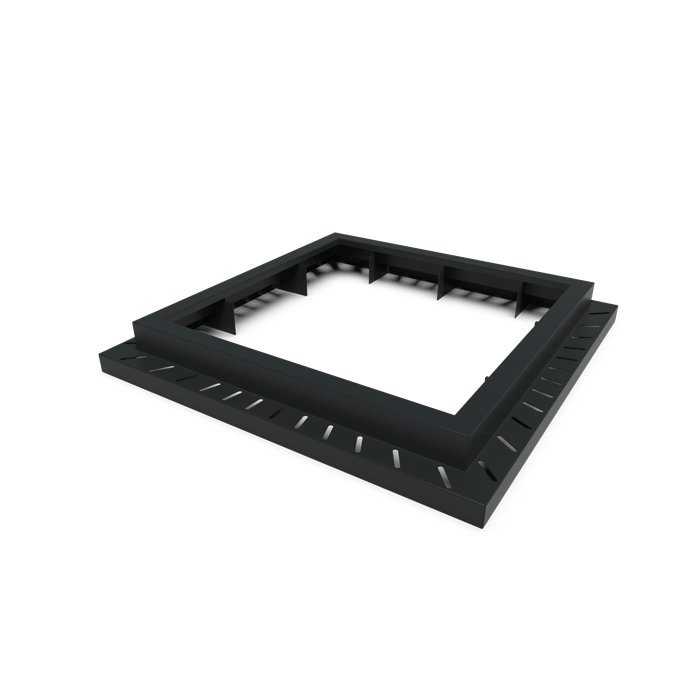 Aluminium Baumroste und Baumschutz Baumspiegel quadratisch 1490