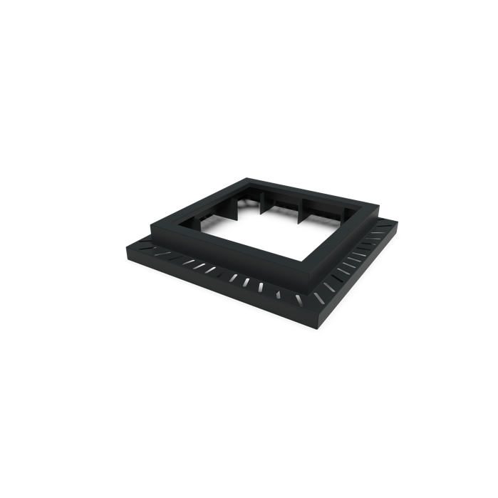 Aluminium Baumroste und Baumschutz Baumspiegel quadratisch 980