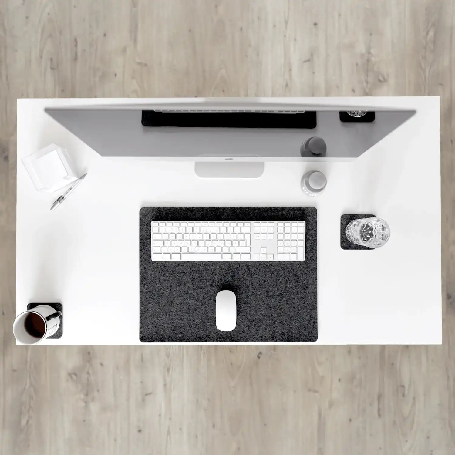 Schreibtischunterlage aus Filz und Kork | 38 x 50cm | anthrazit