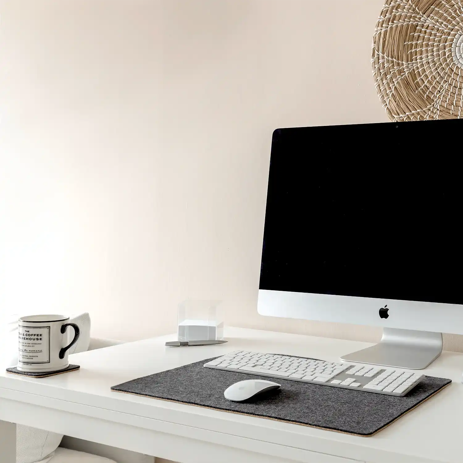 Schreibtischunterlage aus Filz und Kork | 38 x 50cm | anthrazit