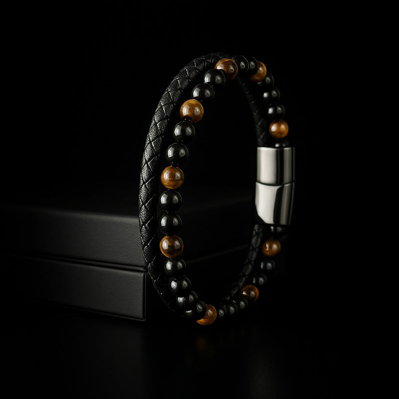 Passion Tigerauge Lederarmband Mit Magnetverschluss Gravierbar Inklusive Luxus Etui Gelbes Tigerauge