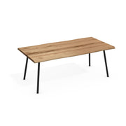 Esstisch Oskar Mit Vierfuß Rundrohr Gestell Eiche Massiv Baumkante Life Edge Länge 180 200 220 240 Cm Tiefe 90 Cm