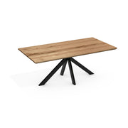 Esstisch Anton Mit Schweizer Kante Und Spider Gestell Aus Eiche Wildeiche Massiv 160 180 200 220 240 cm