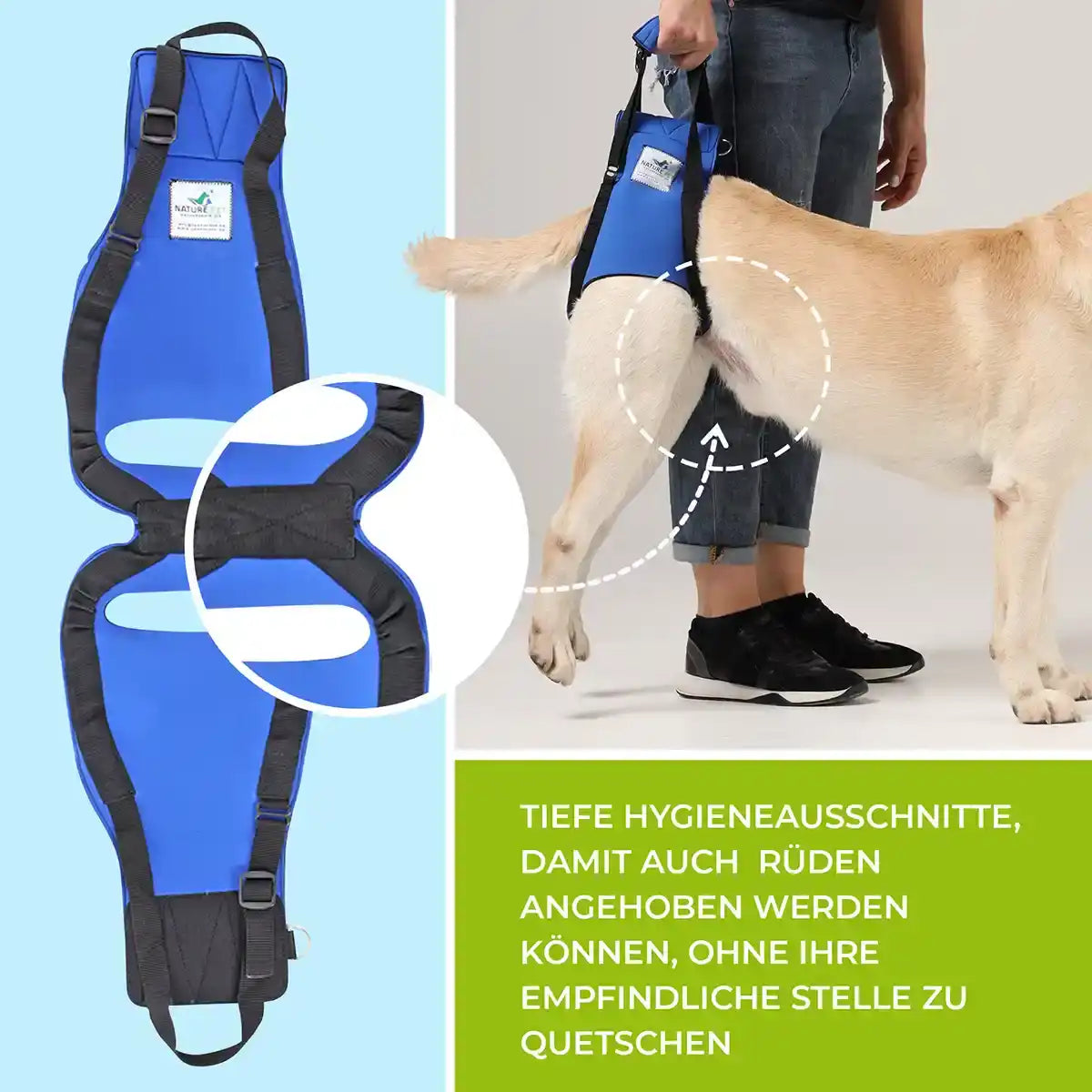 Hunde Tragehilfe hinten by Nature Pet