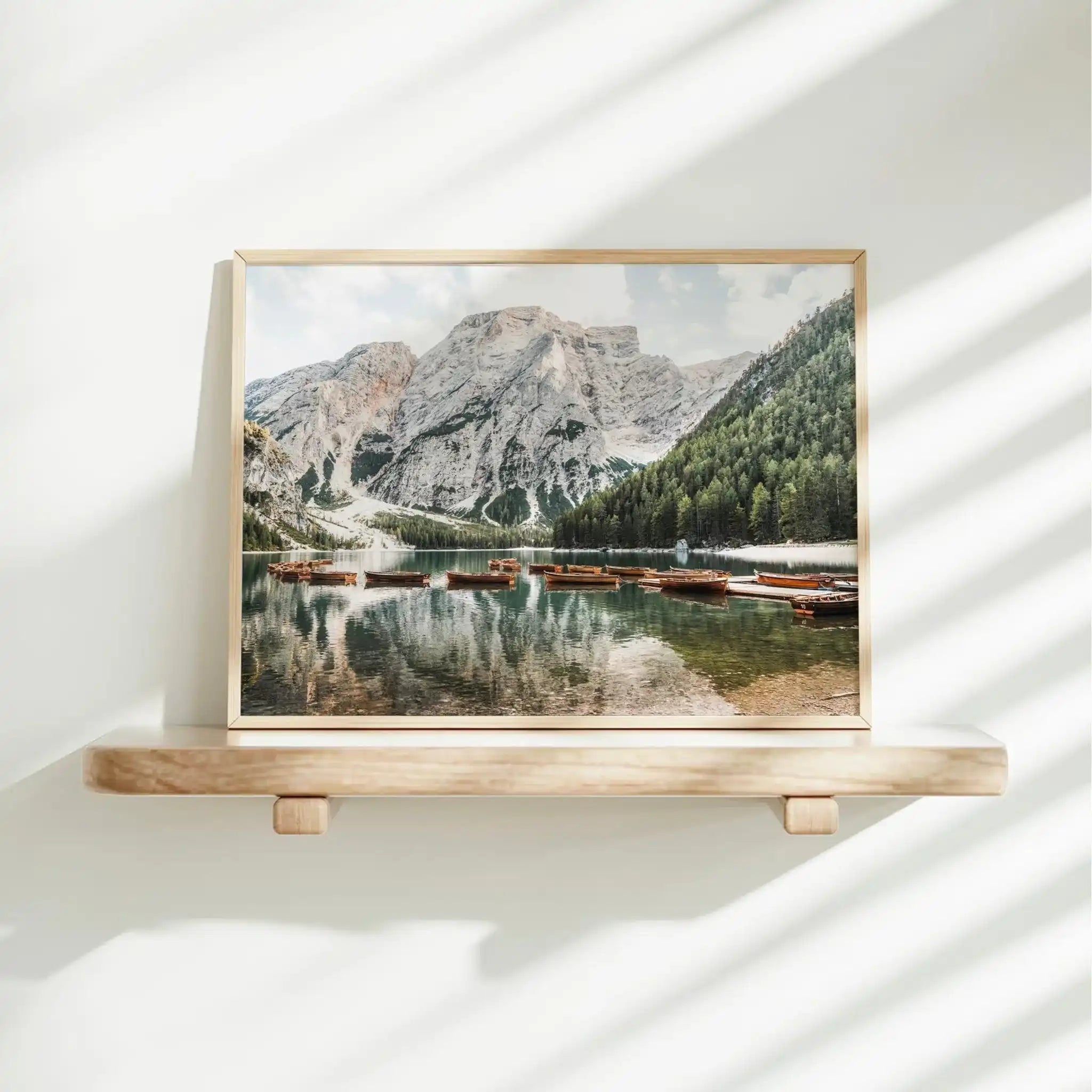 Lago di Braies Dolomites Print – Alpine Lake Photography Wall Art by Chamonix Prints
