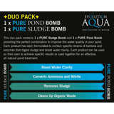 Unique Koi Pond Bomb & Sludge Bomb Duo Pack Bakterienstämme und Enzyme