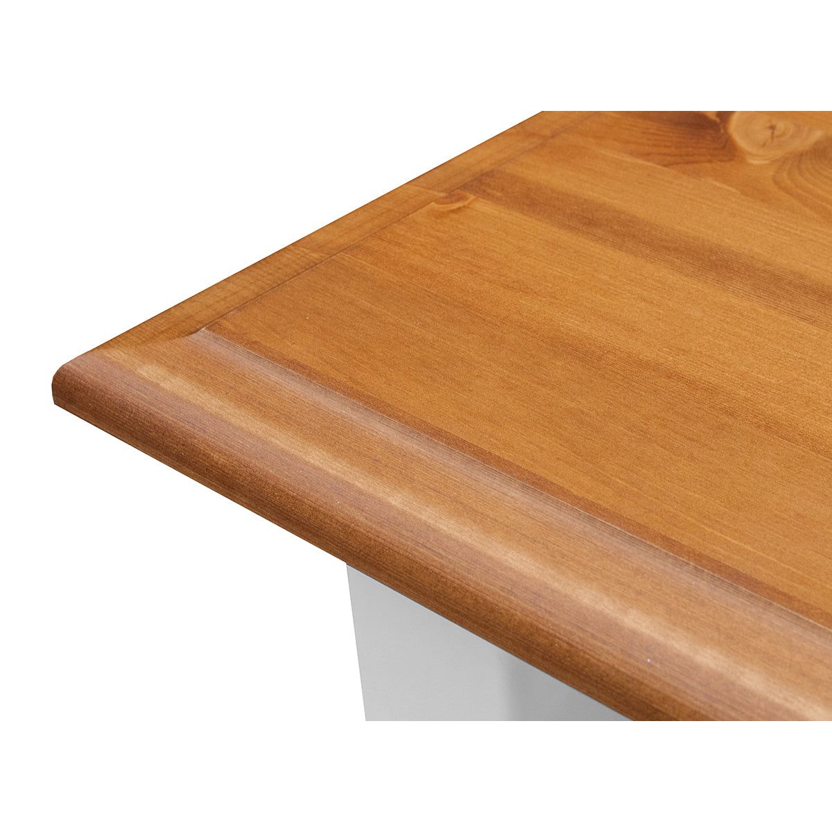 Bologna Elegante Massivholz Kiefer Schminktisch | Farbe Weiß - Eiche