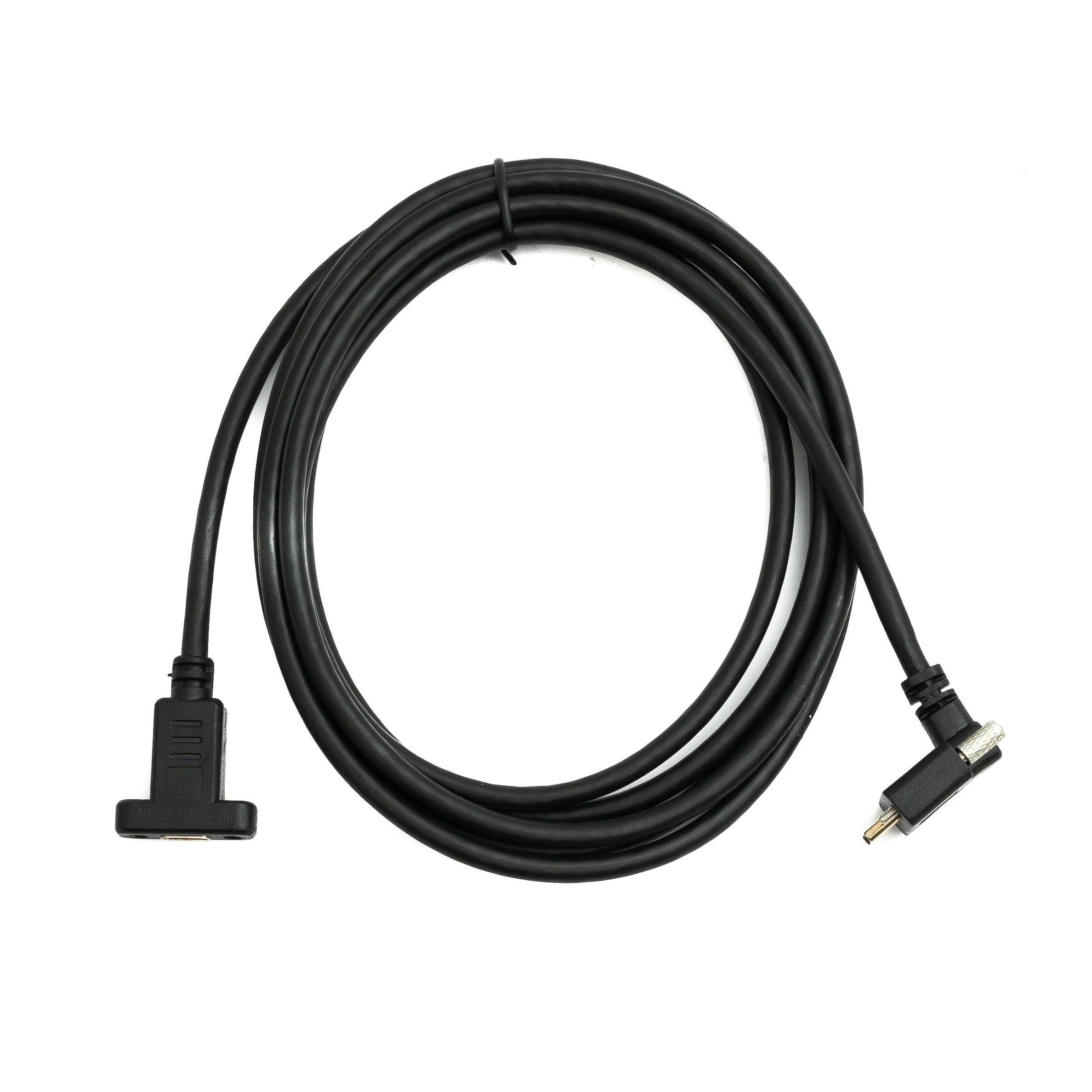 USB C Kabel 2 m USB 3.1 Gen 2 10 Gbit s PD 100W Winkelstecker Panelmontage Schwarz