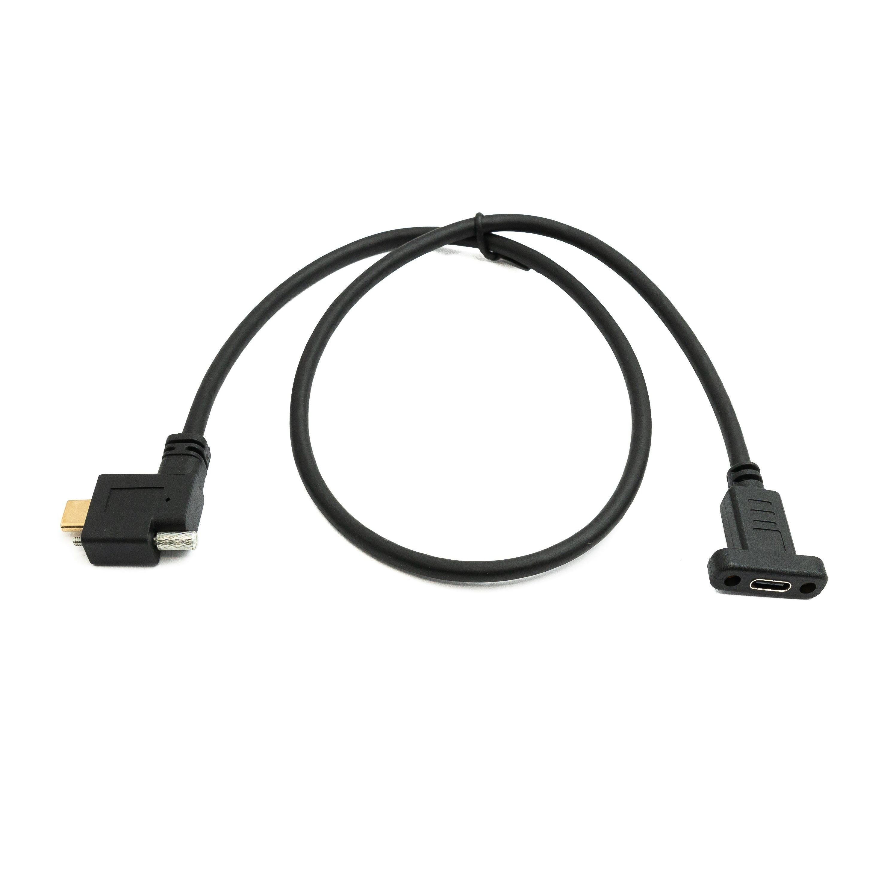 USB C Kabel Gen 2 Stecker Zu Buchse Gewinkelt Links Rechts 60 cm Bis 100W Schnellladeleistung