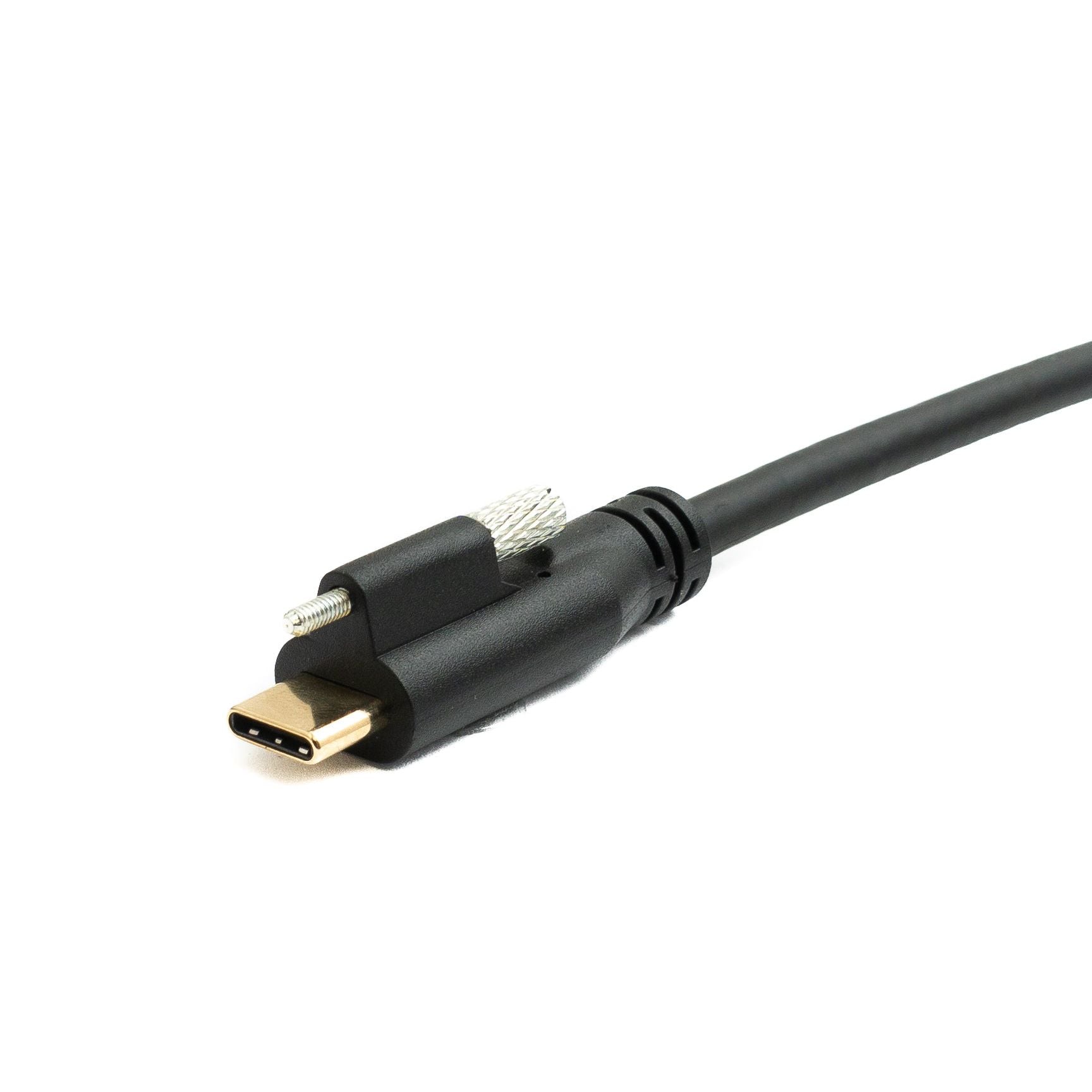 USB C Kabel Gen 2 100 Zentimeter Schraubbar Typ C Stecker Zu Buchse Schwarz Mit Einer Schraube