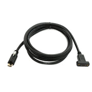 SYSTEM-S USB 3.1 Gen 2 Kabel 2 m Typ C Stecker zu Buchse Einzel Schraube in Schwarz