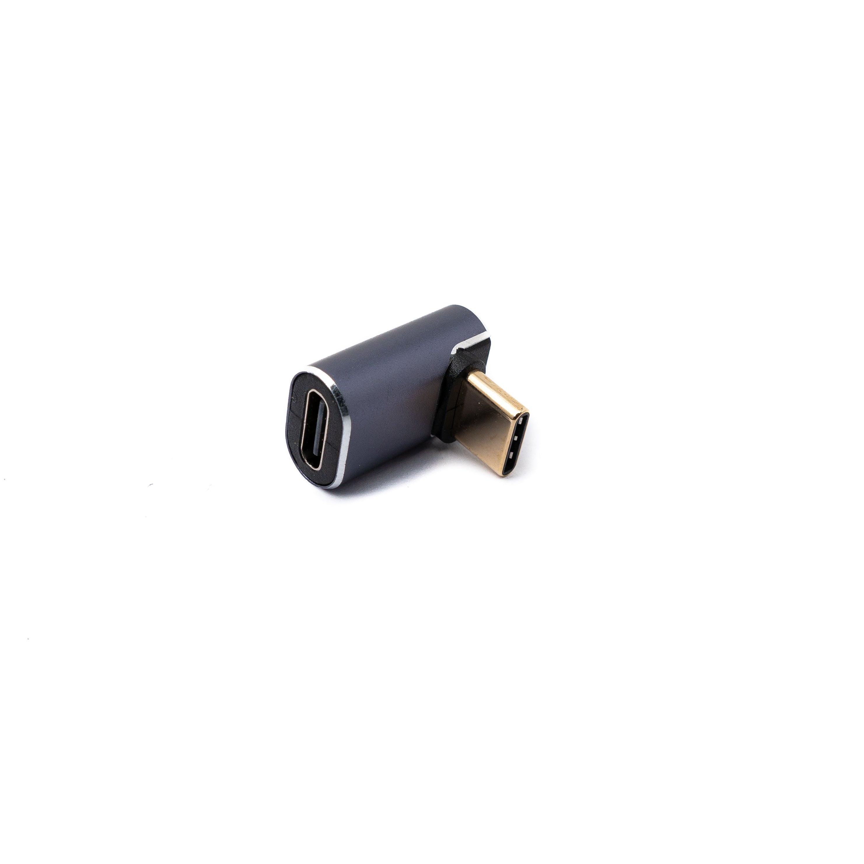 SYSTEM-S USB4 USB Adapter Typ C Stecker zu Buchse Winkel 40 Gbit/s 240 W USB 4.0 Kabel Adapter