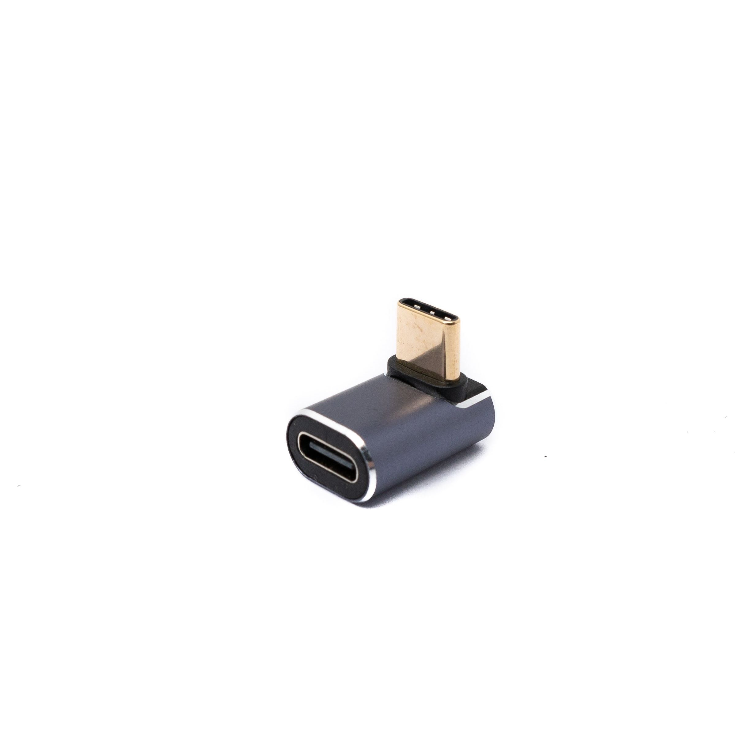 SYSTEM-S USB4 USB Adapter Typ C Stecker zu Buchse Winkel 40 Gbit/s 240 W USB 4.0 Kabel Adapter