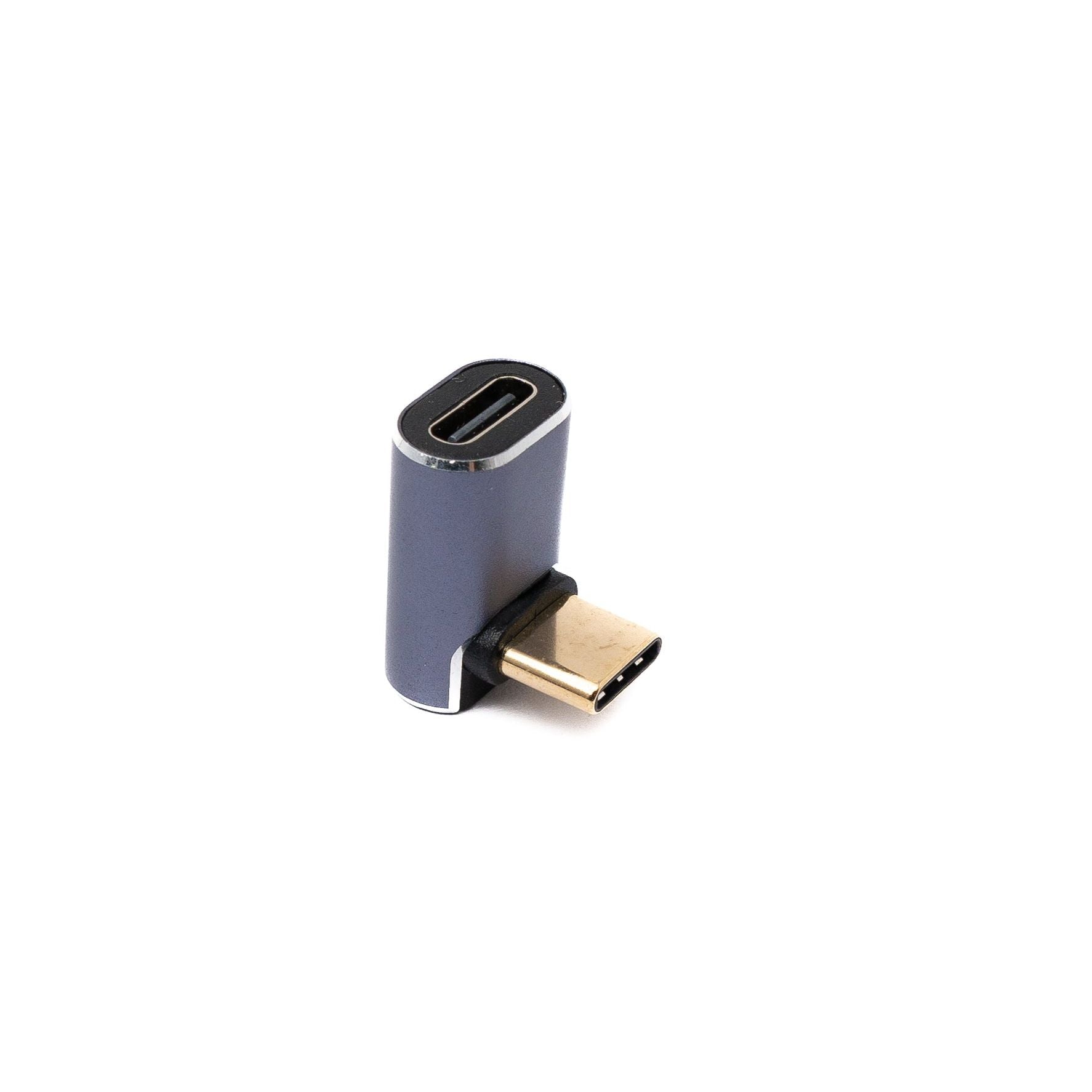 SYSTEM-S USB4 USB Adapter Typ C Stecker zu Buchse Winkel 40 Gbit/s 240 W USB 4.0 Kabel Adapter