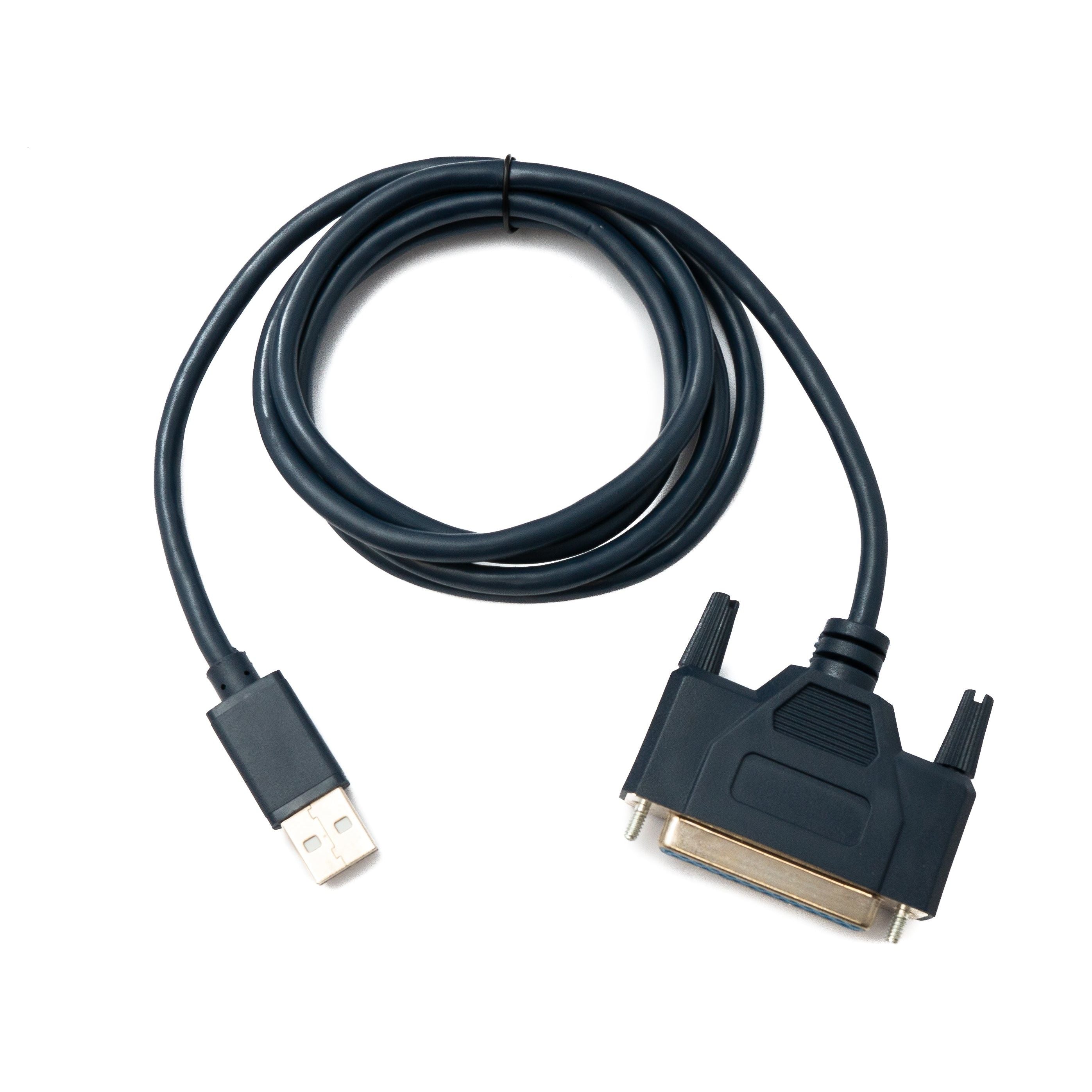 Systemhaus Zakaria USB 2.0 Kabel 120 cm Typ A zu DB25 Seriell D Sub Adapter Blau