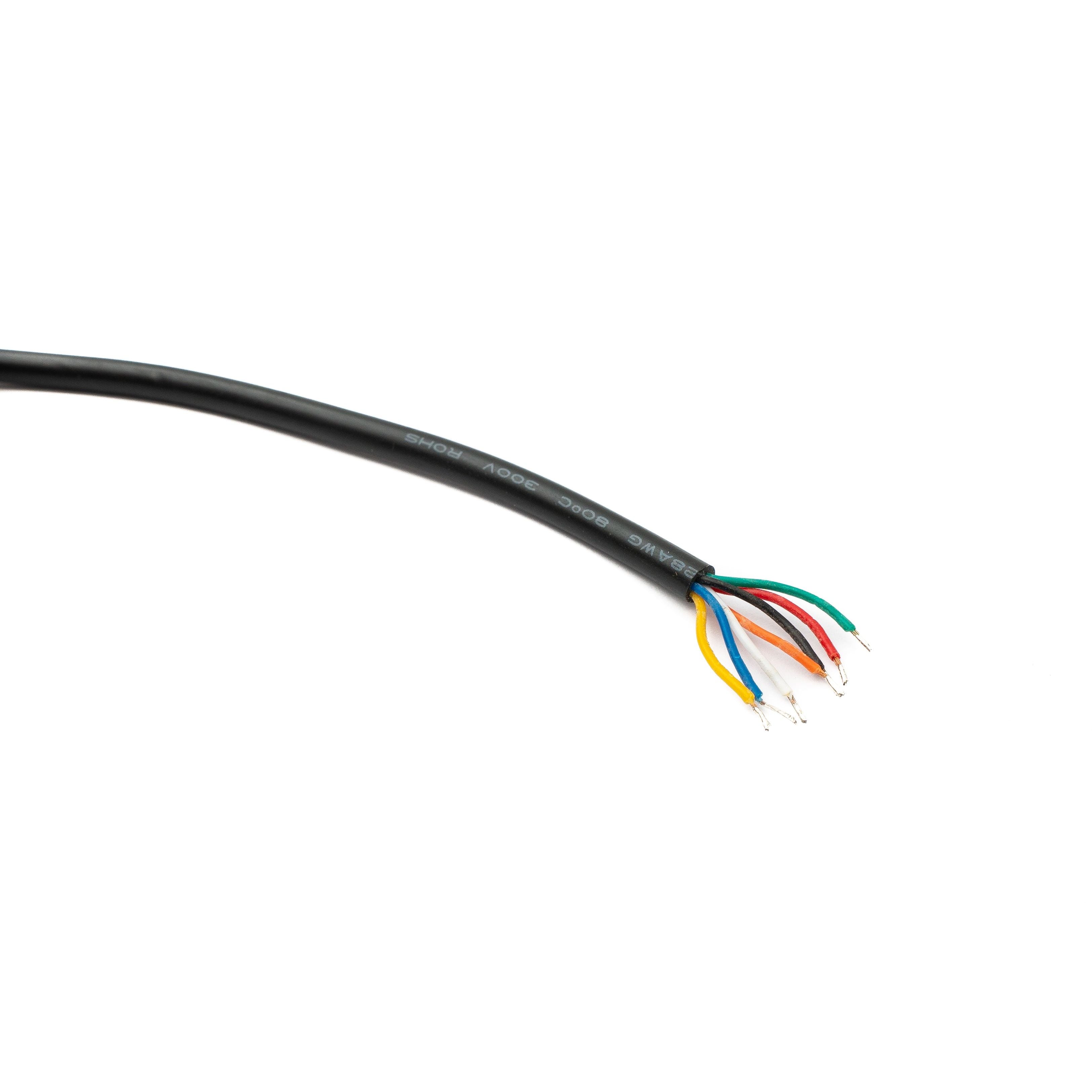 PCsensor USB 2.0 Kabel Typ A 2 m 7 Pin Pigtail Draht Schwarz Hohe Geschwindigkeit Bis 480 MBit Sekunde