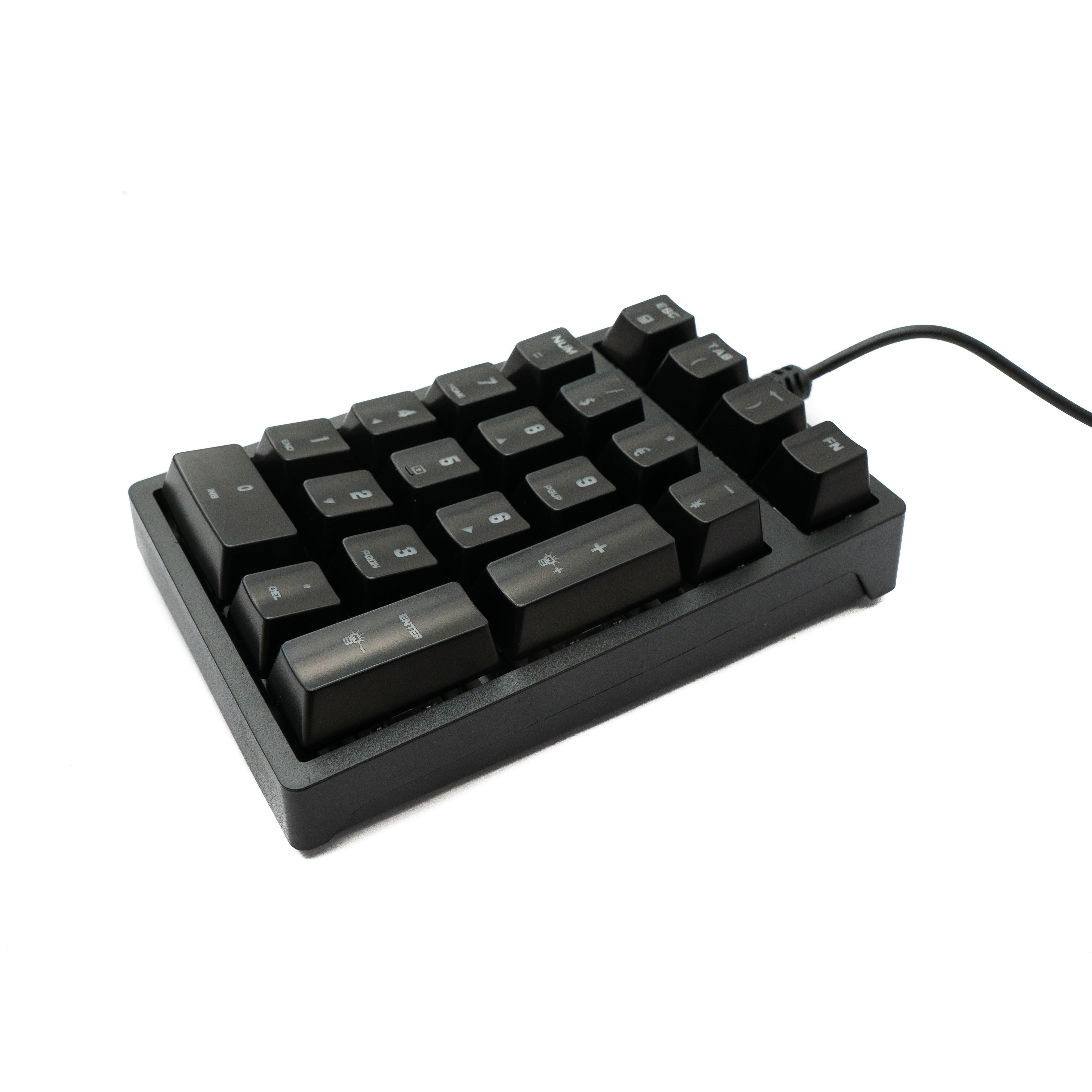Numpad Ziffernblock 21 Tasten USB 2.0 Mechanische Tastatur Mit RGB LED Beleuchtung Schwarz