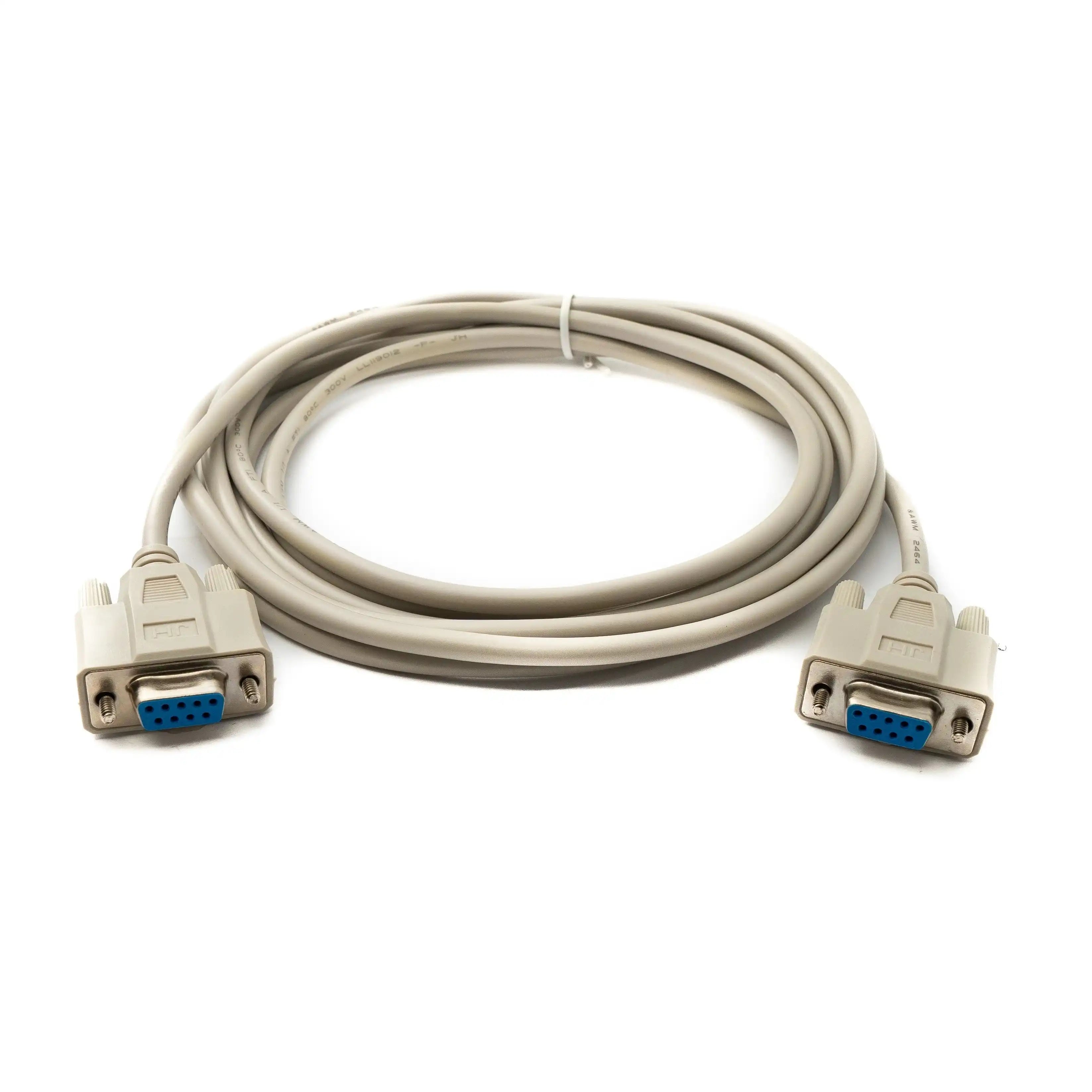 D Sub Kabel 9 Pin DB9 Buchse Zu Buchse Grau 3 m RS232 Seriell Anschlusskabel Hochwertig