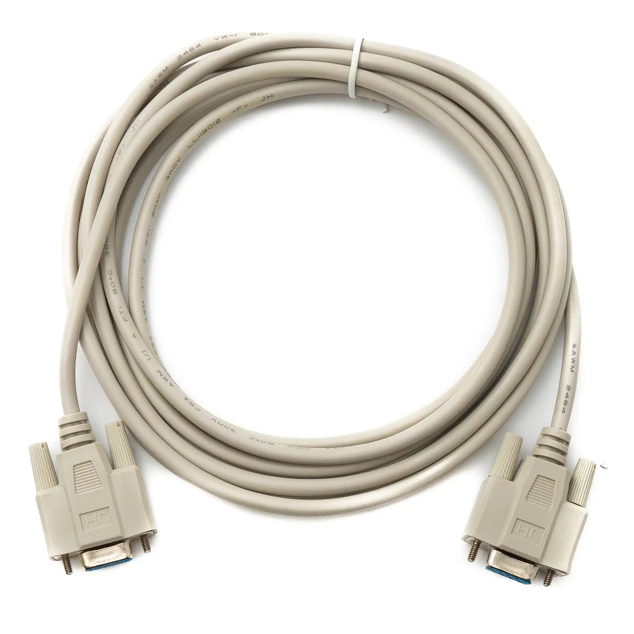 D Sub Kabel 9 Pin DB9 Buchse Zu Buchse Grau 3 m RS232 Seriell Anschlusskabel Hochwertig