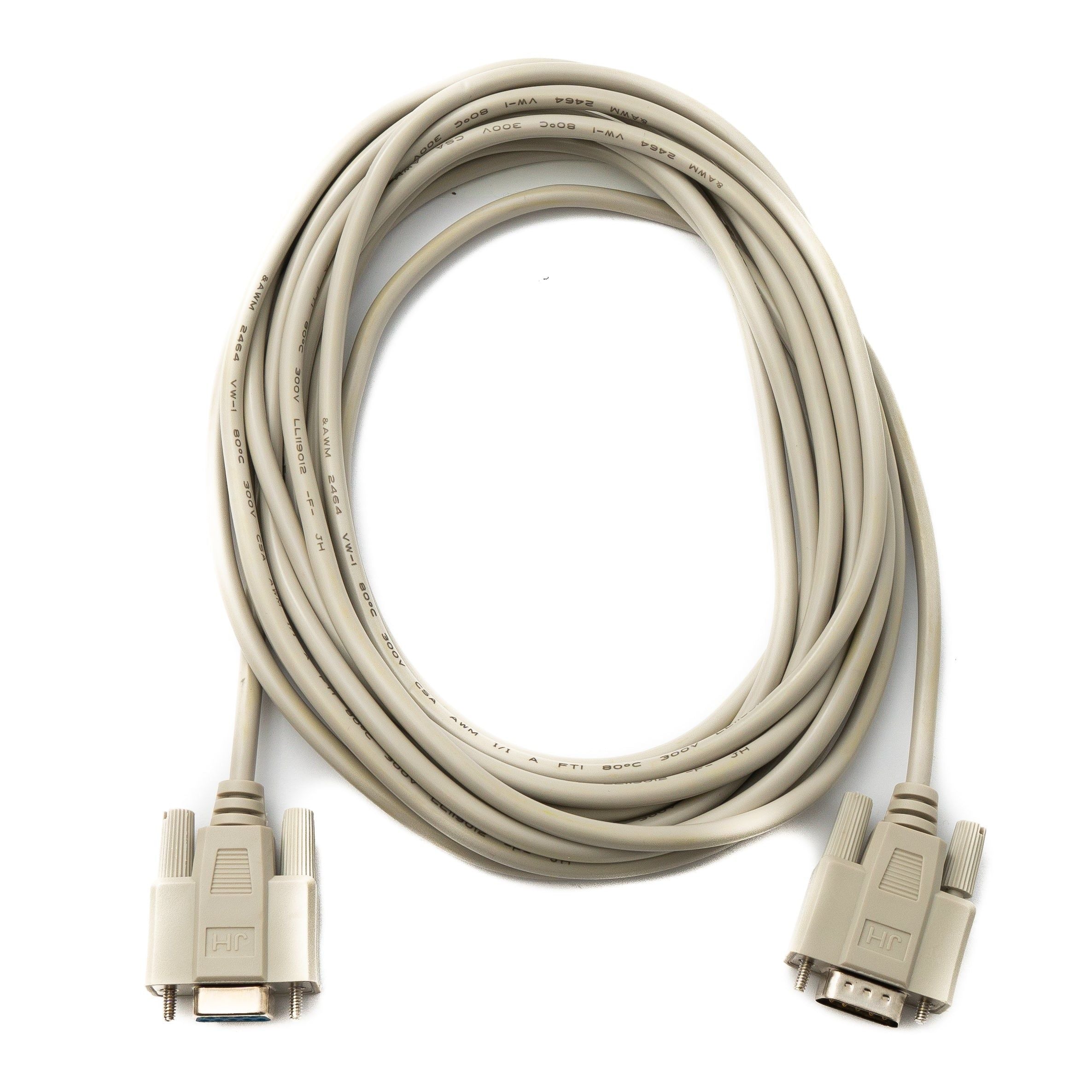 SYSTEM-S D Sub Kabel 5 m 9 Pin Stecker zu Buchse RS232 DB9 in Grau