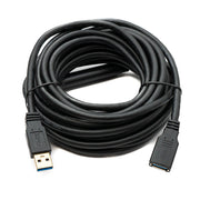 SYSTEM-S USB 3.0 Kabel 8 m Typ C Stecker zu Buchse 5 Gbit/s in Schwarz