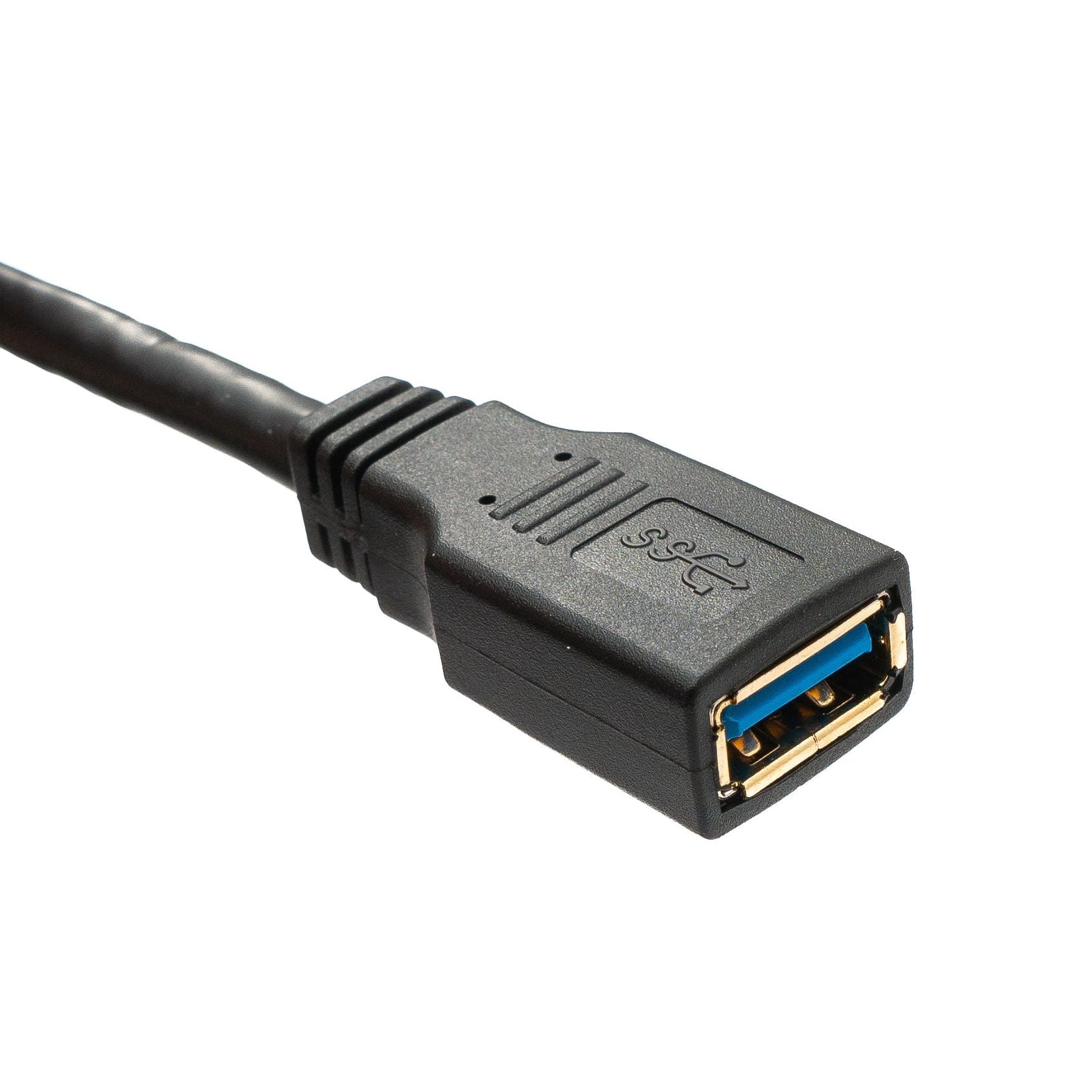 SYSTEM-S USB 3.0 Kabel 8 m Typ C Stecker zu Buchse 5 Gbit/s in Schwarz