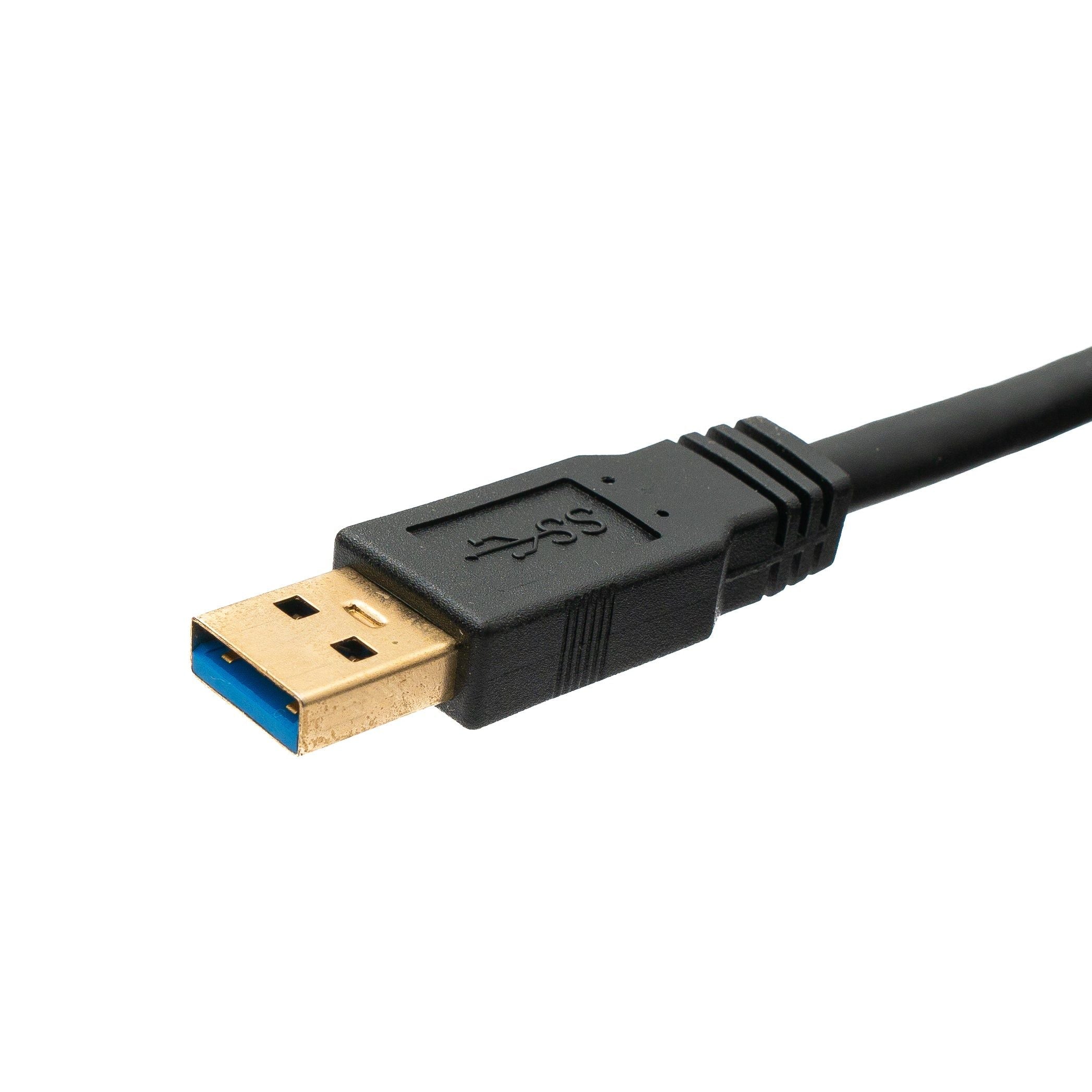 SYSTEM-S USB 3.0 Kabel 8 m Typ C Stecker zu Buchse 5 Gbit/s in Schwarz