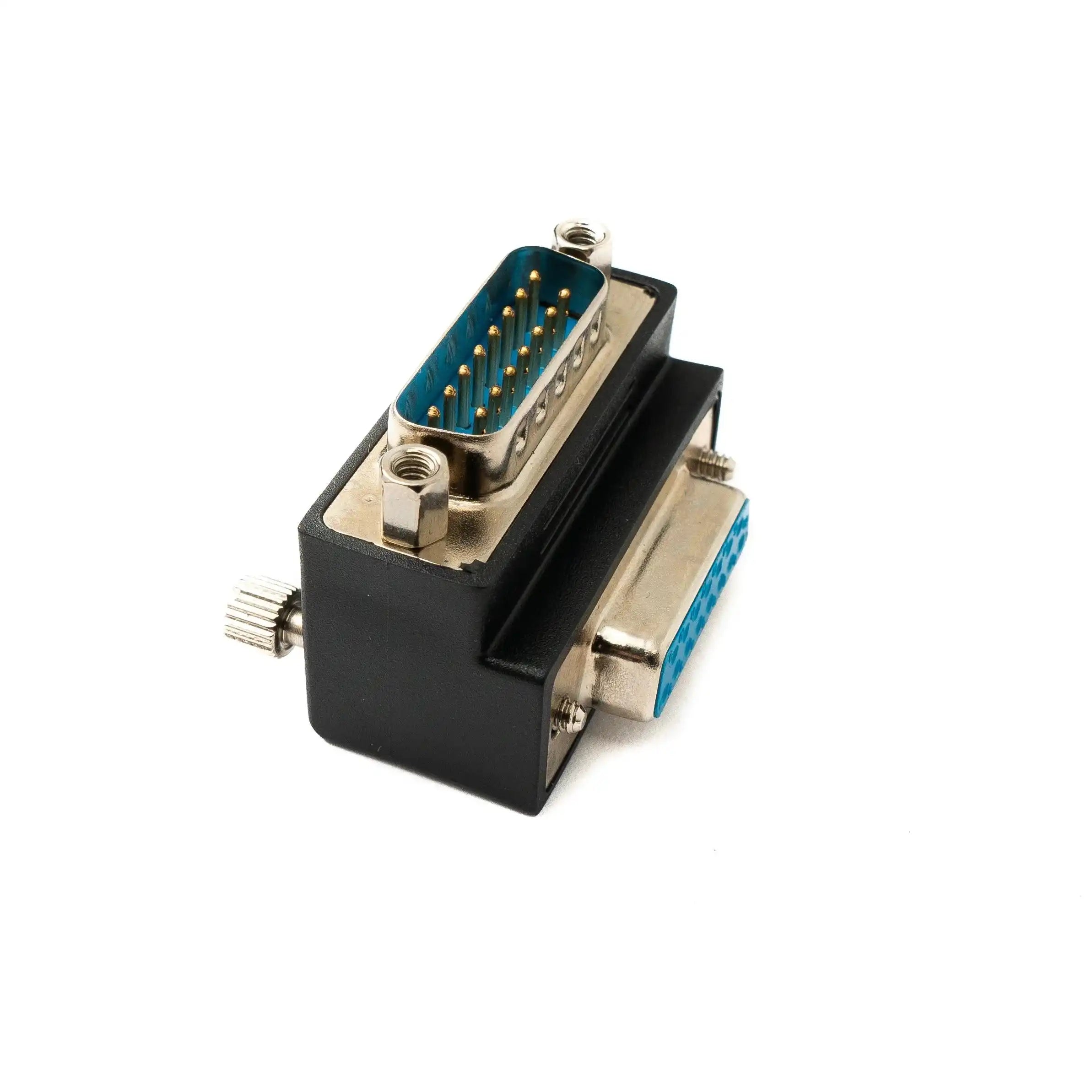 D Sub DB15 Adapter 15 Pin Stecker Zur Buchse 90 Grad Winkel Schraubmontage Schwarz