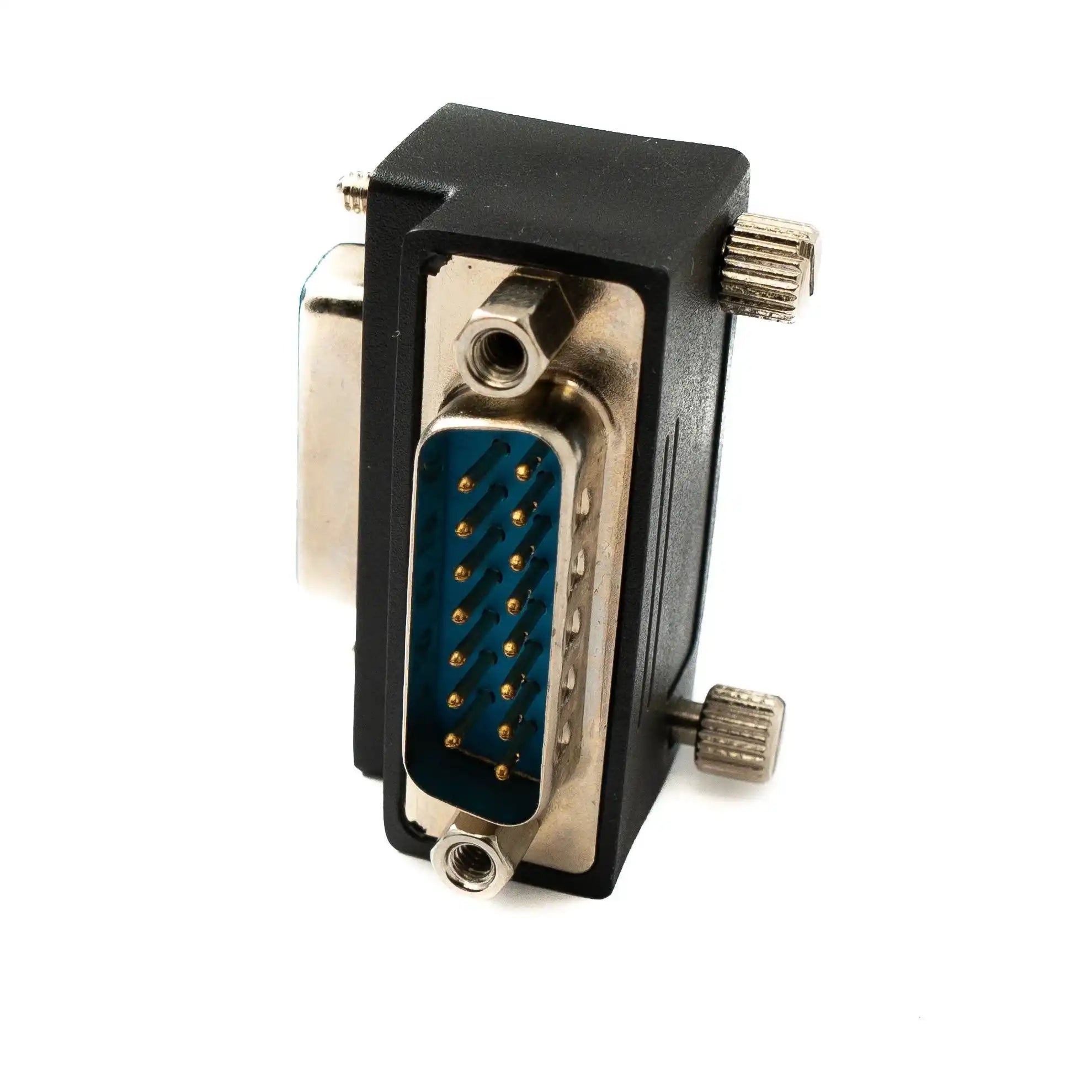 D Sub DB15 Adapter 15 Pin Stecker Zur Buchse 90 Grad Winkel Schraubmontage Schwarz