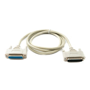 SYSTEM-S D Sub Kabel 150 cm 25 Pin Stecker zu Buchse RS530 DB25 in Grau