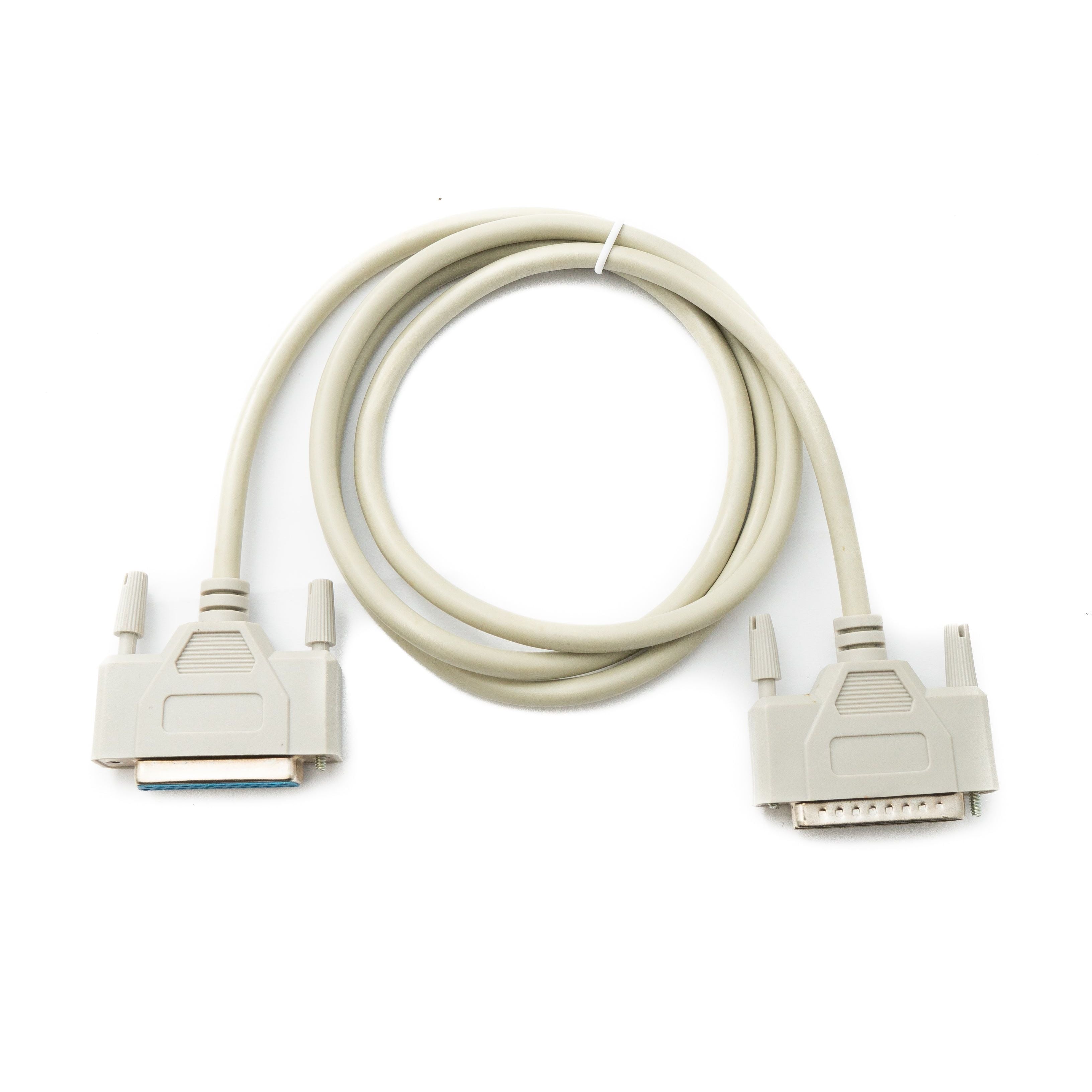 SYSTEM-S D Sub Kabel 150 cm 25 Pin Stecker zu Buchse RS530 DB25 in Grau