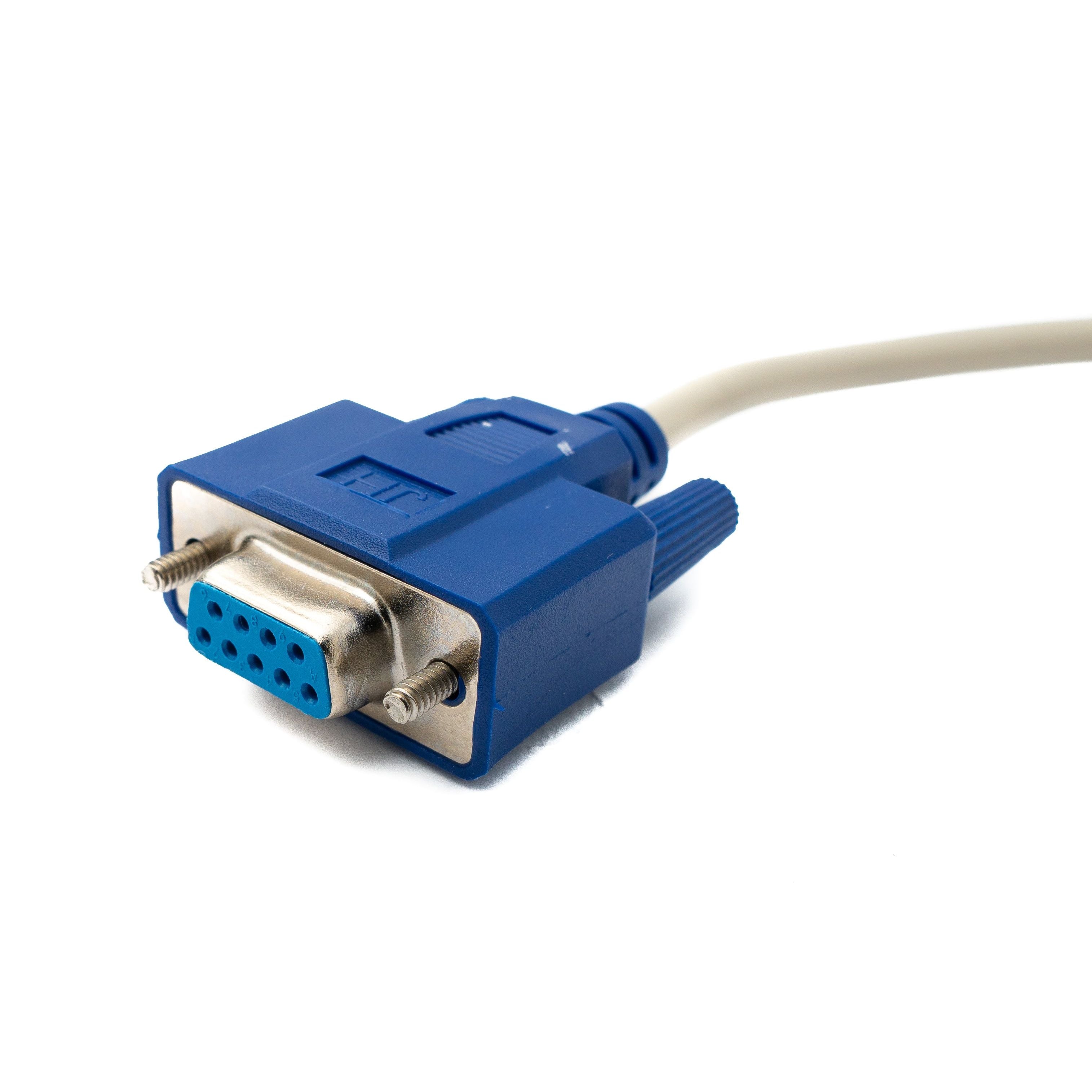 SYSTEM-S D Sub Nullmodem Kabel 150 cm 9 Pin Stecker zu Stecker RS232 in Grau