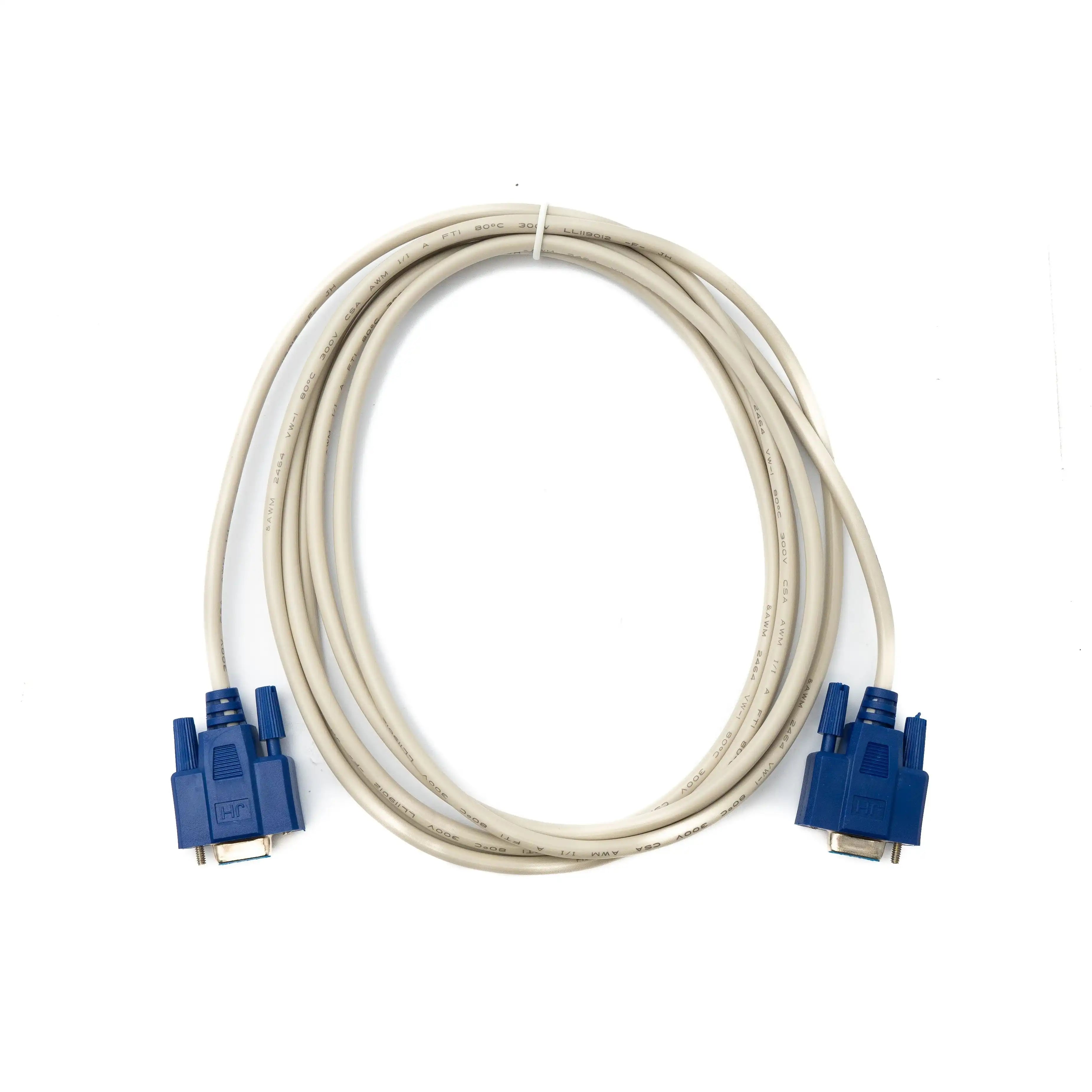 D Sub Nullmodem Kabel 3 m 9 Pin Stecker Zu Stecker RS232 Grau Seriell Anschlusskabel Für PC