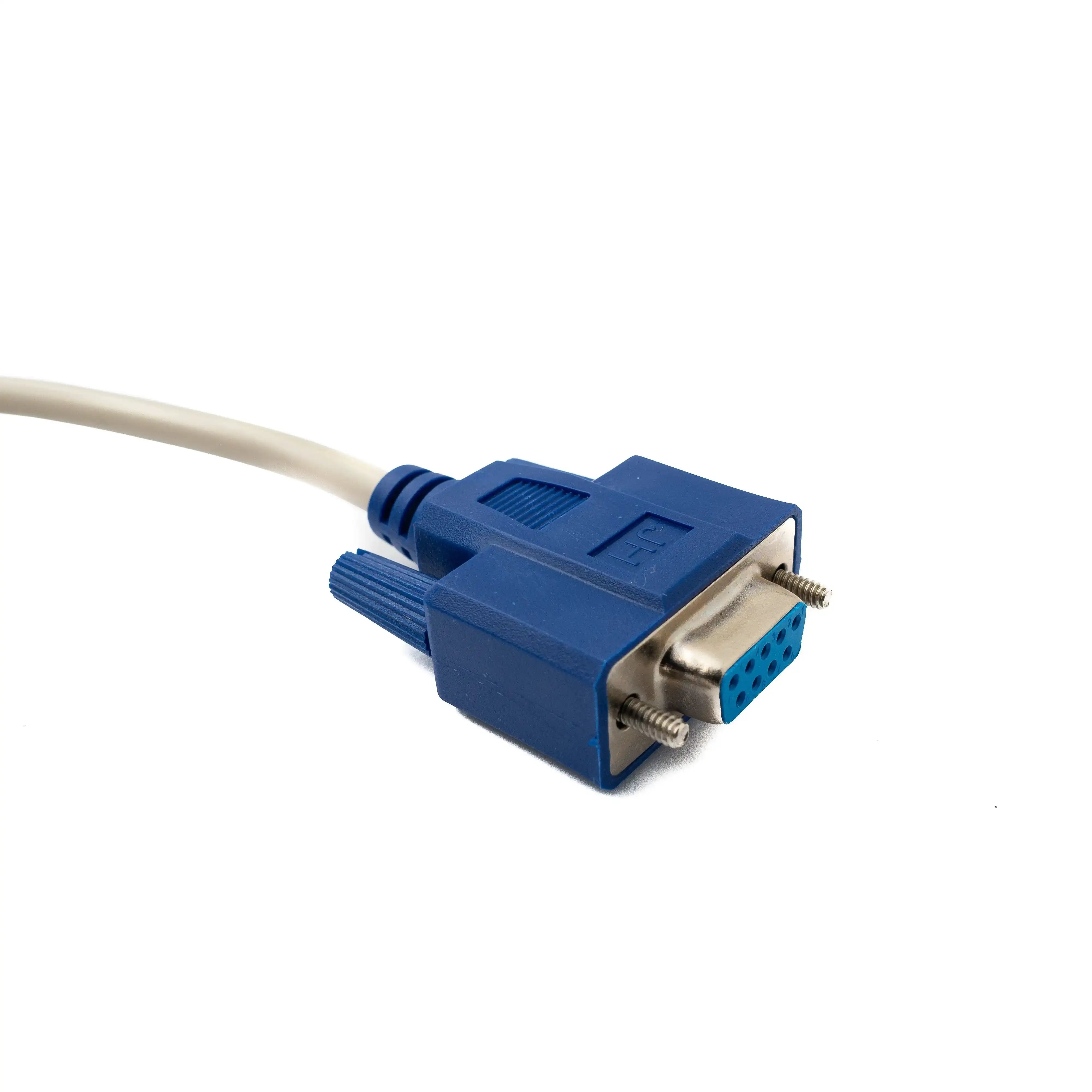 D Sub Nullmodem Kabel 3 m 9 Pin Stecker Zu Stecker RS232 Grau Seriell Anschlusskabel Für PC