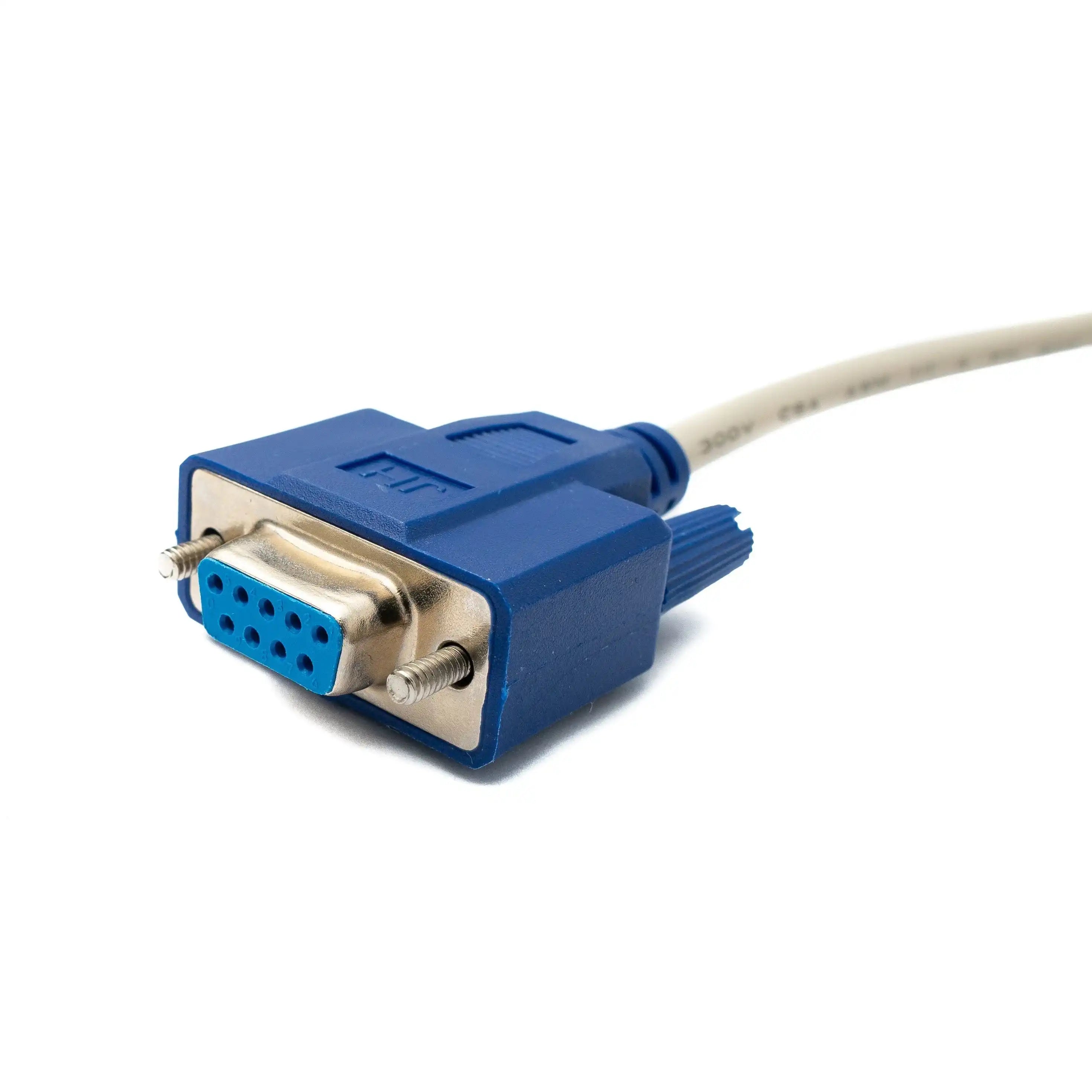 D Sub Nullmodem Kabel 3 m 9 Pin Stecker Zu Stecker RS232 Grau Seriell Anschlusskabel Für PC