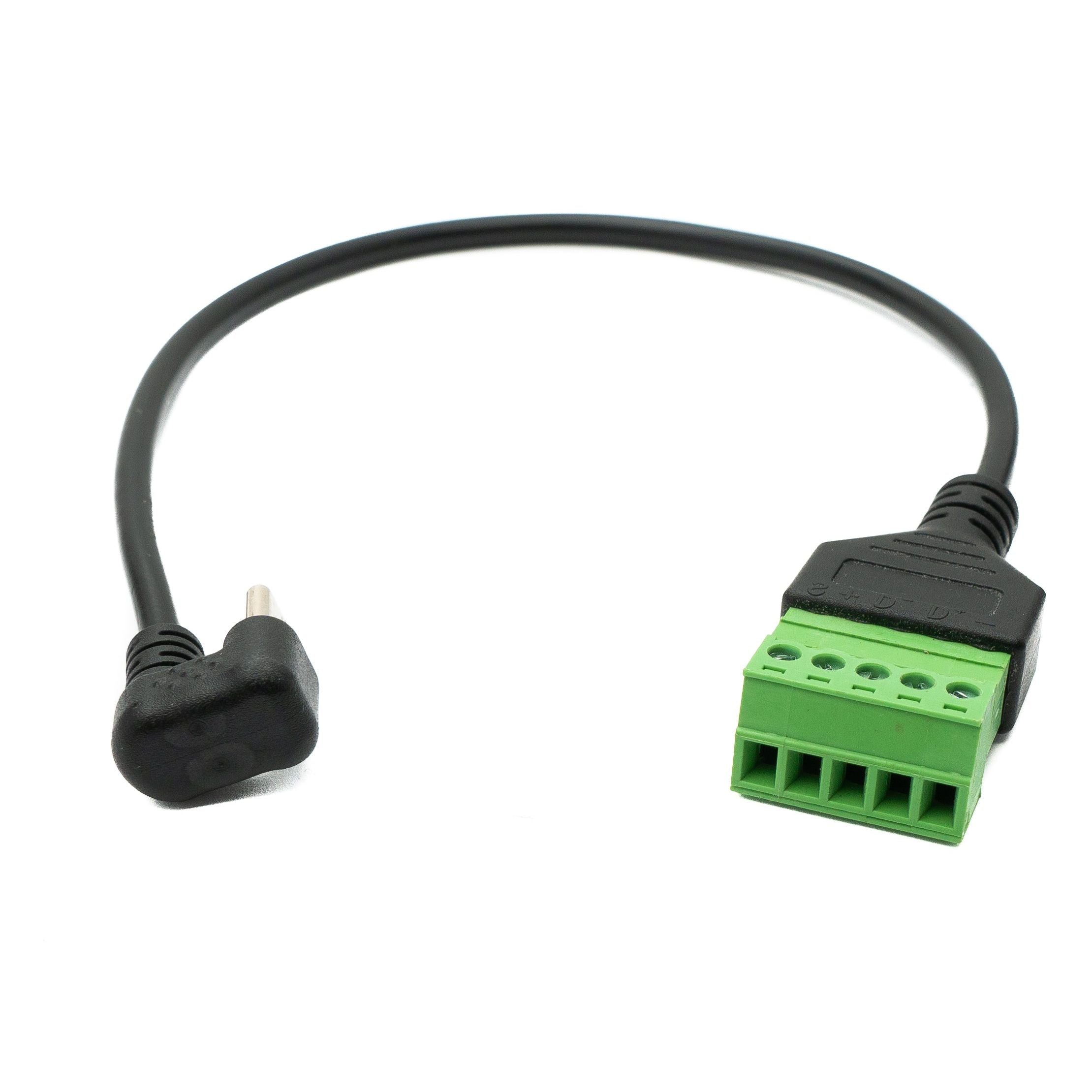 USB 3.1 Kabel 30 Cm Typ C Stecker Zu 5 Pin Terminalblock Buchse U Turn Winkel Adapter