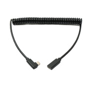 USB C Spiralkabel Ausziehbar 60 180 cm Links Und Rechts Winkel USB 3.1 SuperSpeed 5 Gbps