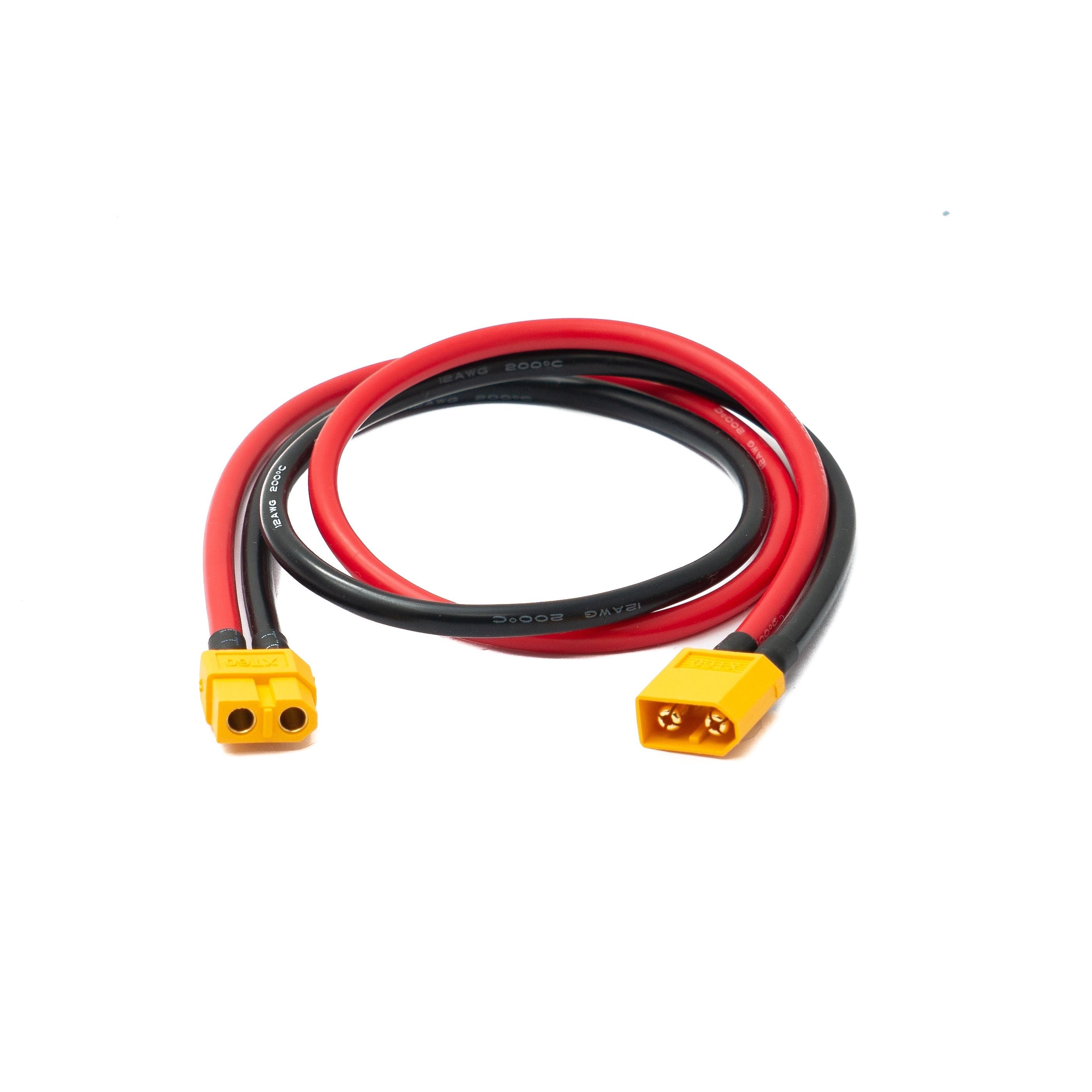 SYSTEM-S XT60 12AWG Kabel 50 cm Stecker zu Buchse Verlängerung für Solarpanel Solarmodul